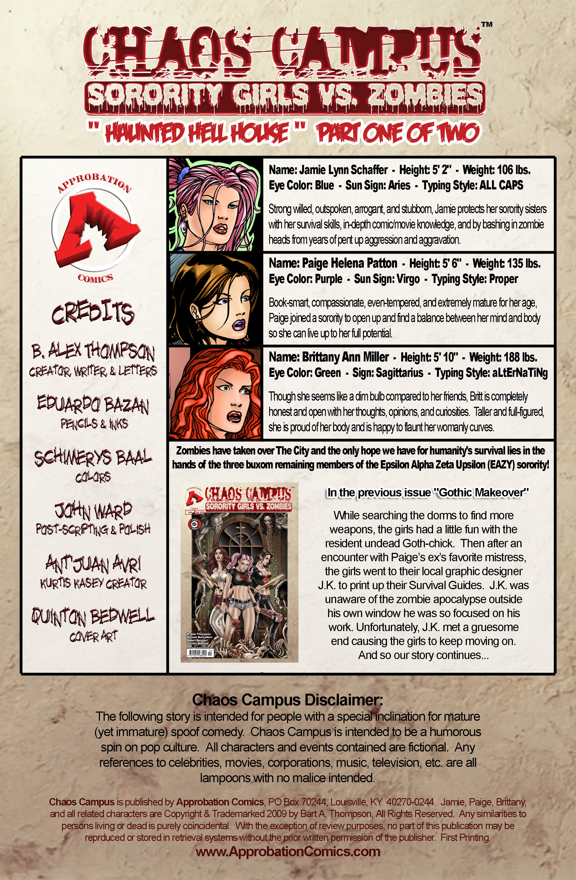 Read online Chaos Campus: Sorority Girls Vs. Zombies comic -  Issue #5 - 2