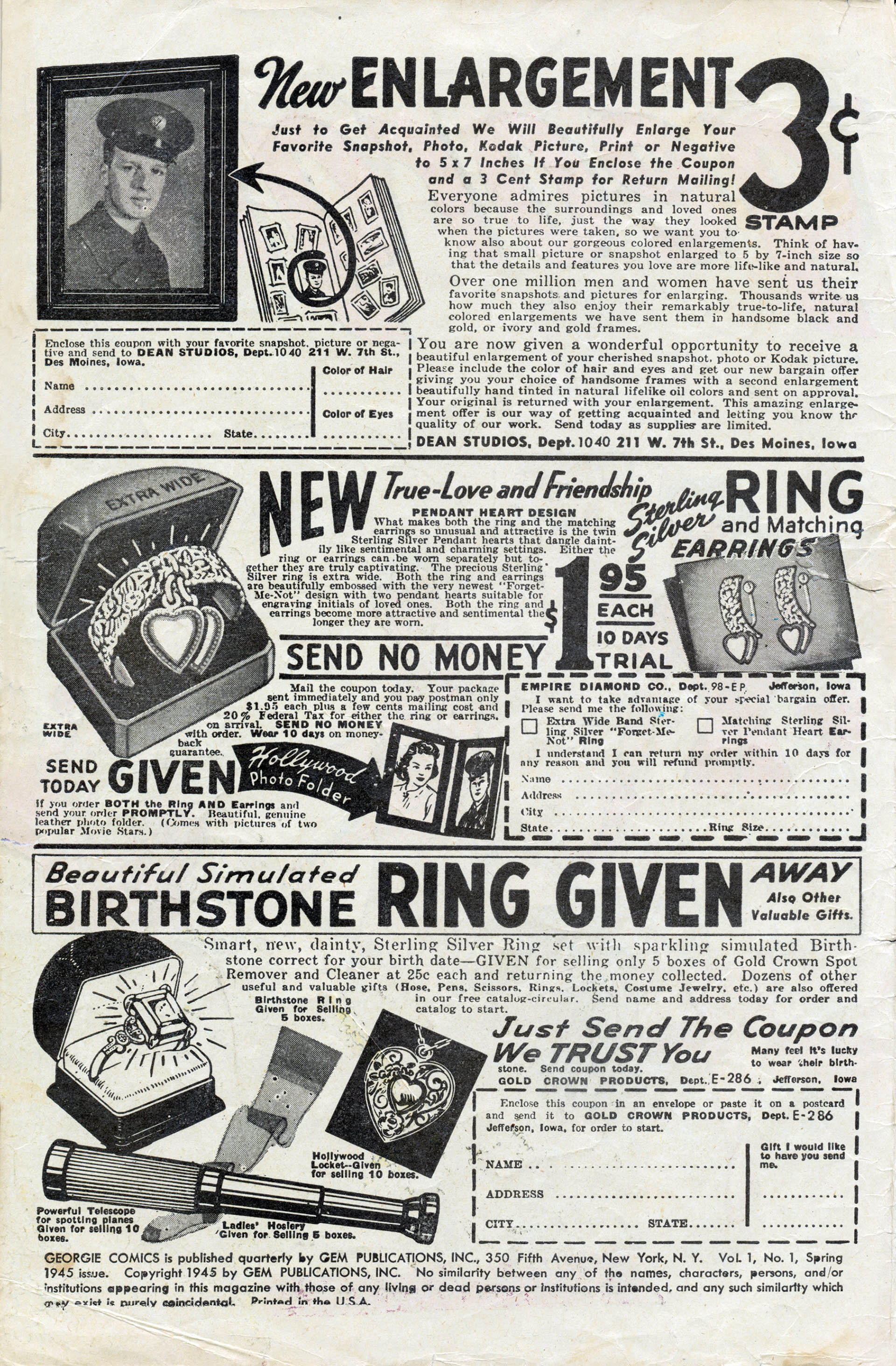 Read online Georgie Comics (1945) comic -  Issue #1 - 2