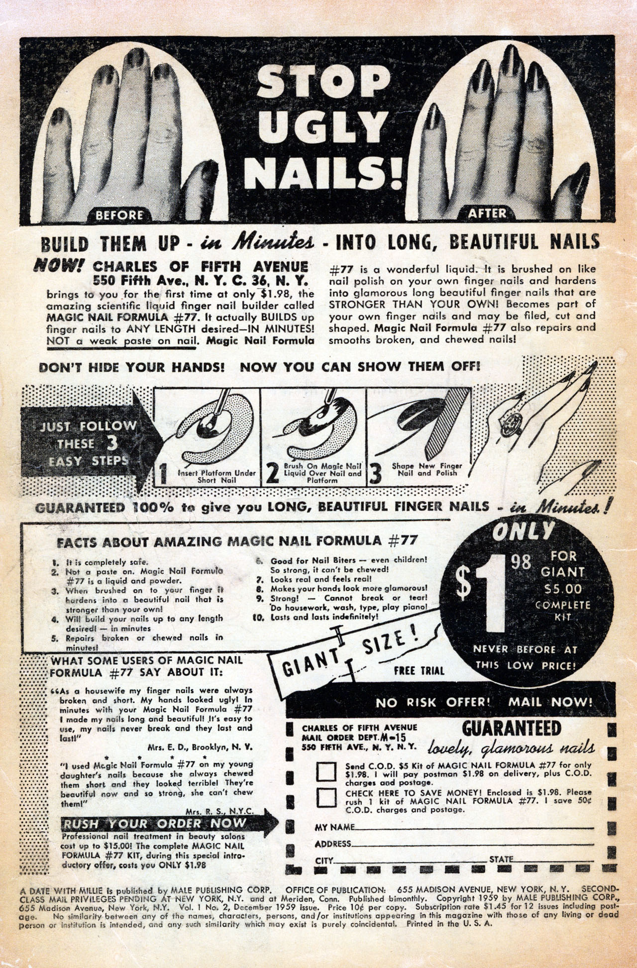 Read online A Date with Millie (1959) comic -  Issue #2 - 2