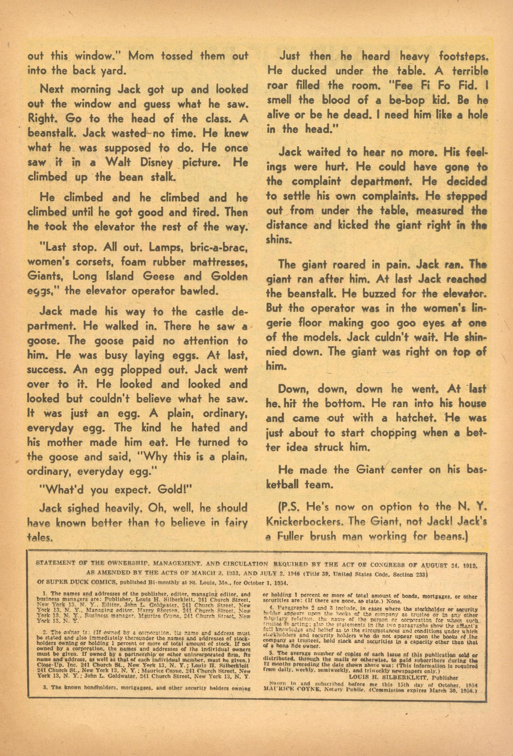 Read online Super Duck Comics comic -  Issue #61 - 13