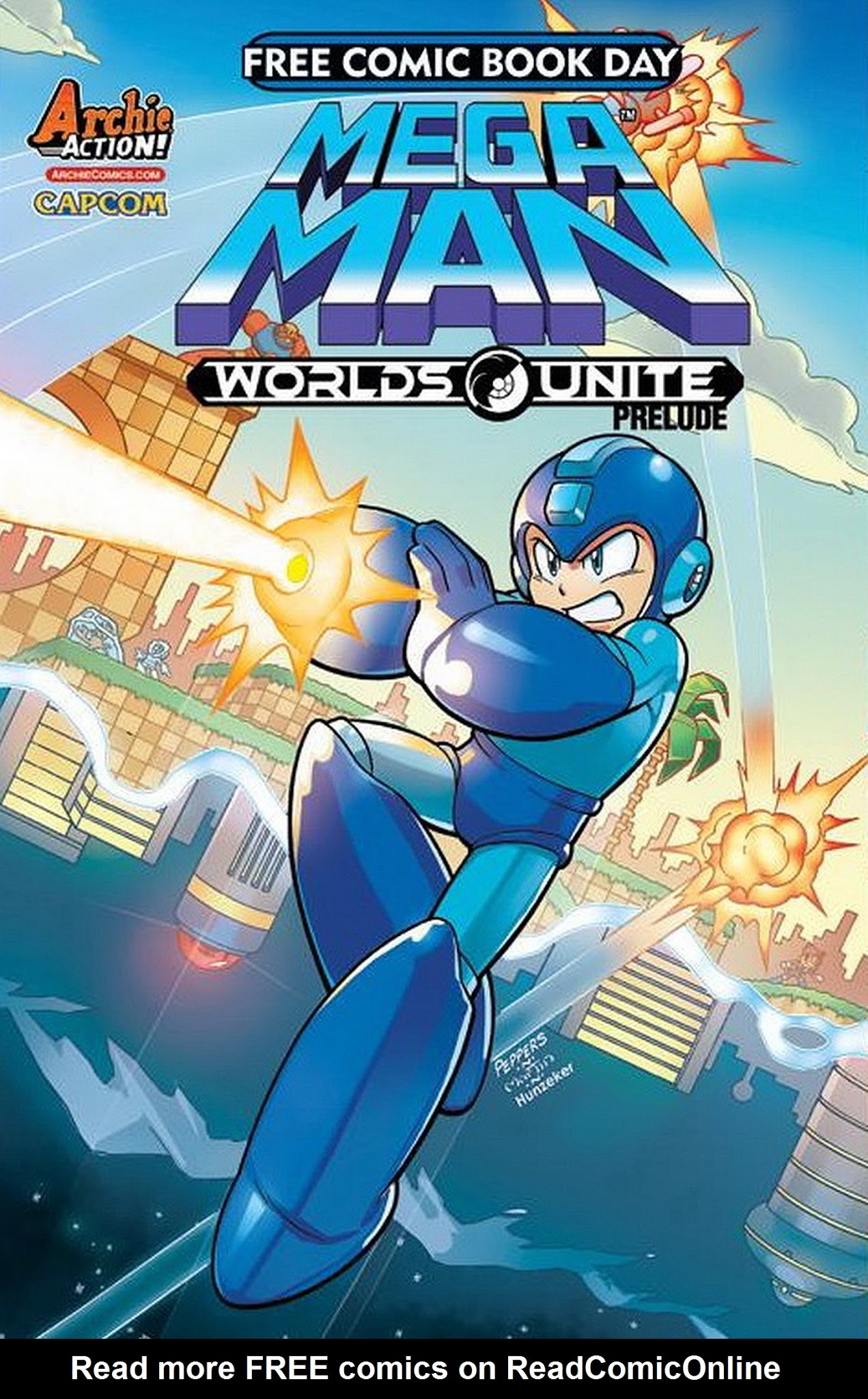 Read online Free Comic Book Day 2015 comic -  Issue # Sonic the Hedgehog - Mega Man Worlds Unite Prelude - 1