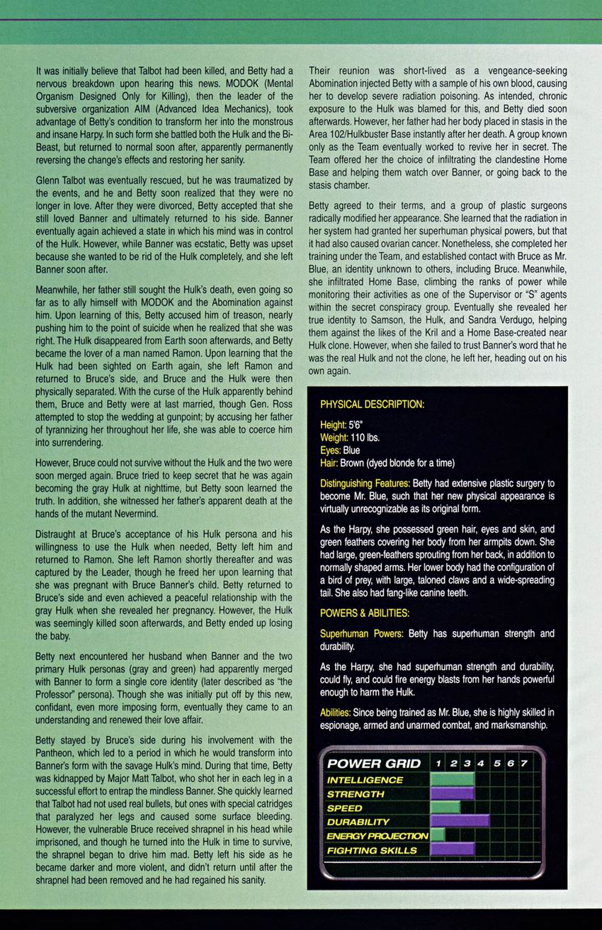 The Official Handbook of the Marvel Universe: Hulk issue Full - Page 37