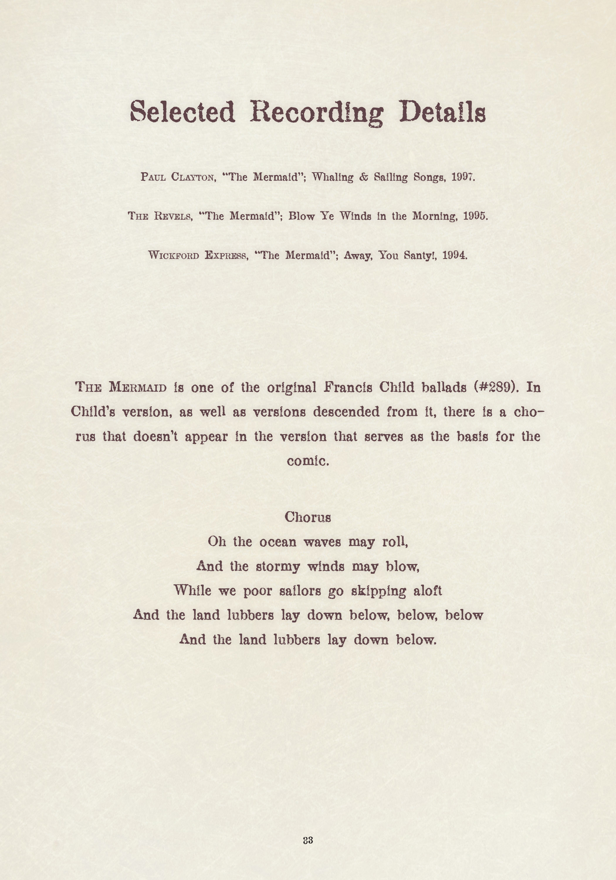 Read online Labor & Love: A Garland of American Folk Ballads comic -  Issue # Full - 34