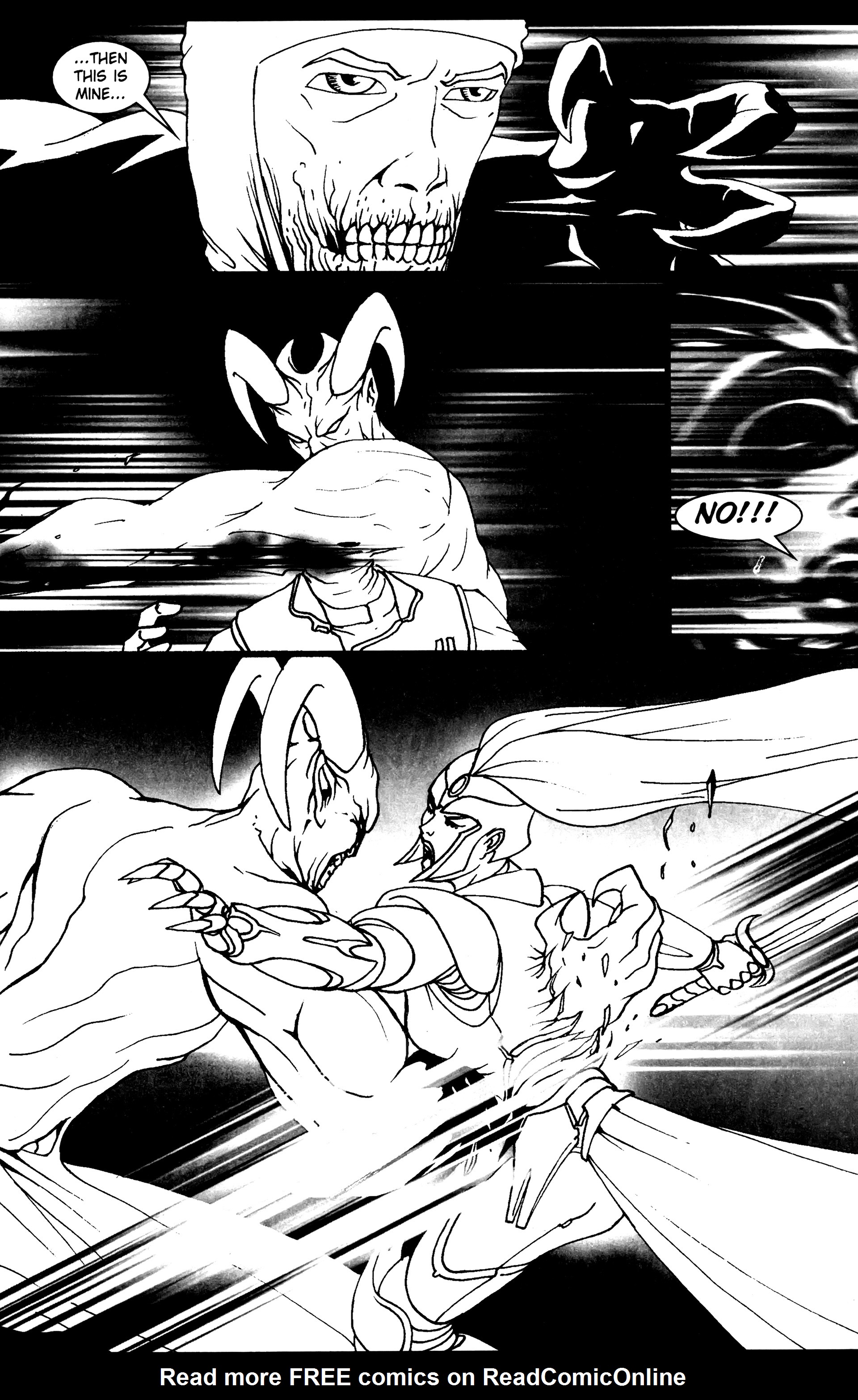 Read online Warrior Nun: Black & White comic -  Issue #20 - 20