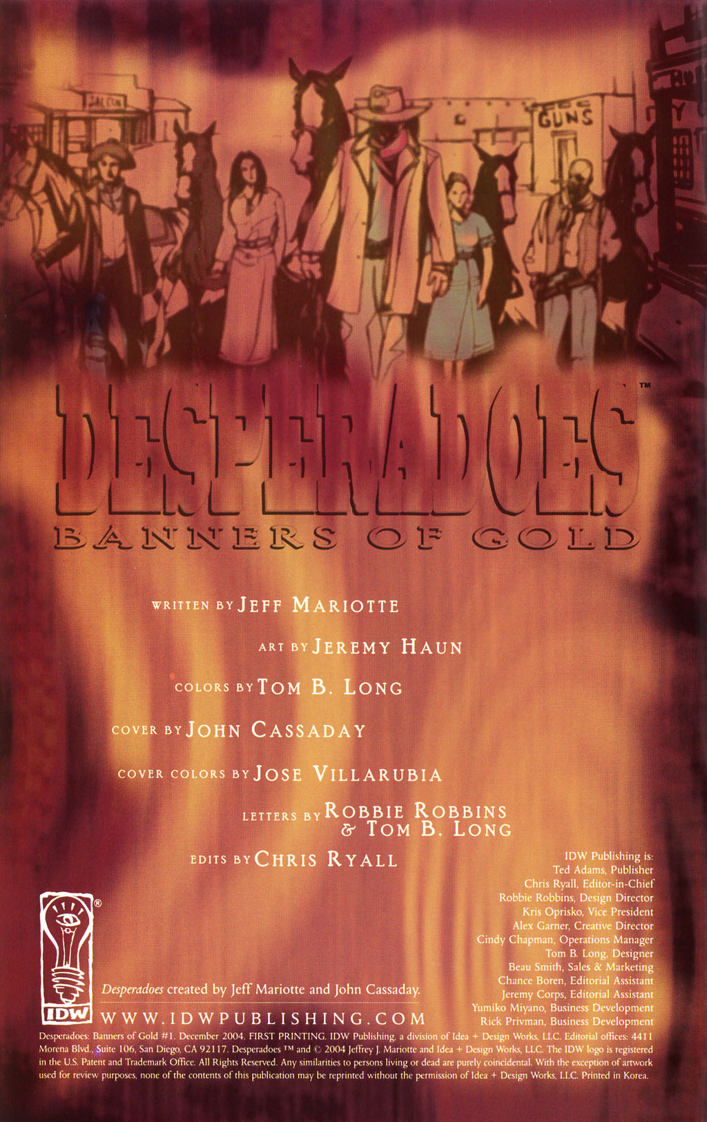 Read online Desperadoes: Banners of Gold comic -  Issue #1 - 2