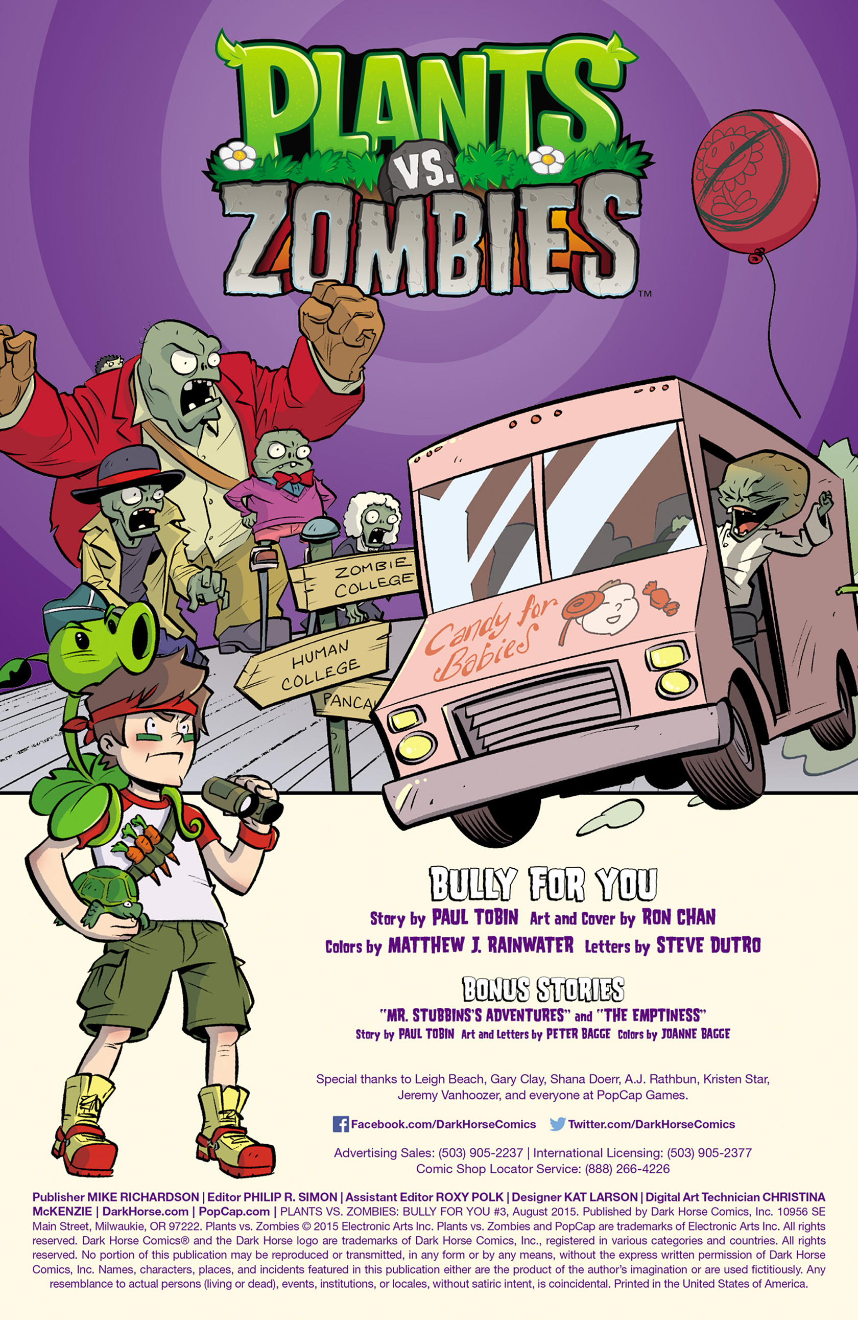 Read online Plants vs. Zombies: Bully For You comic -  Issue #3 - 2
