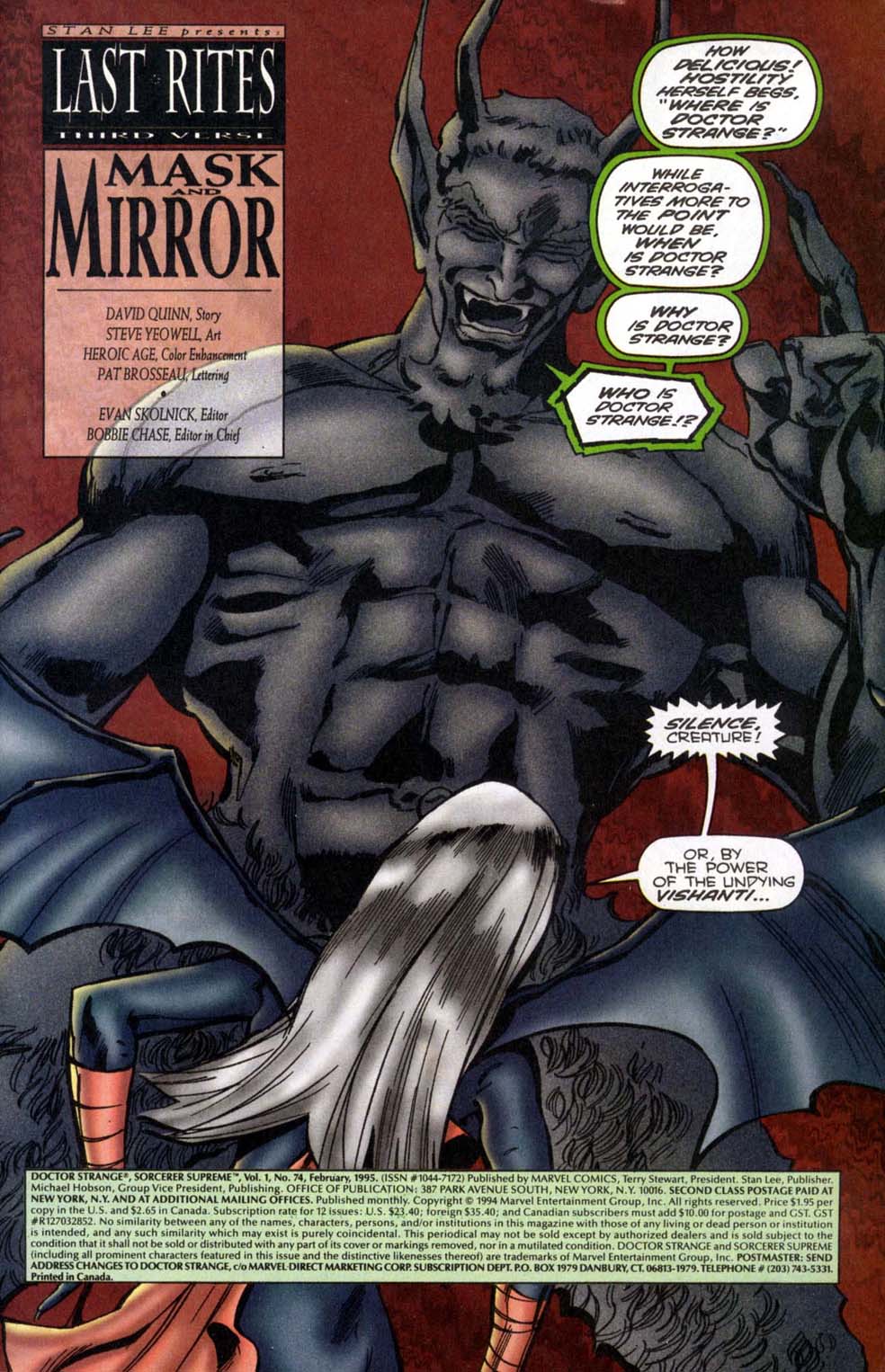Read online Doctor Strange: Sorcerer Supreme comic -  Issue #74 - 2