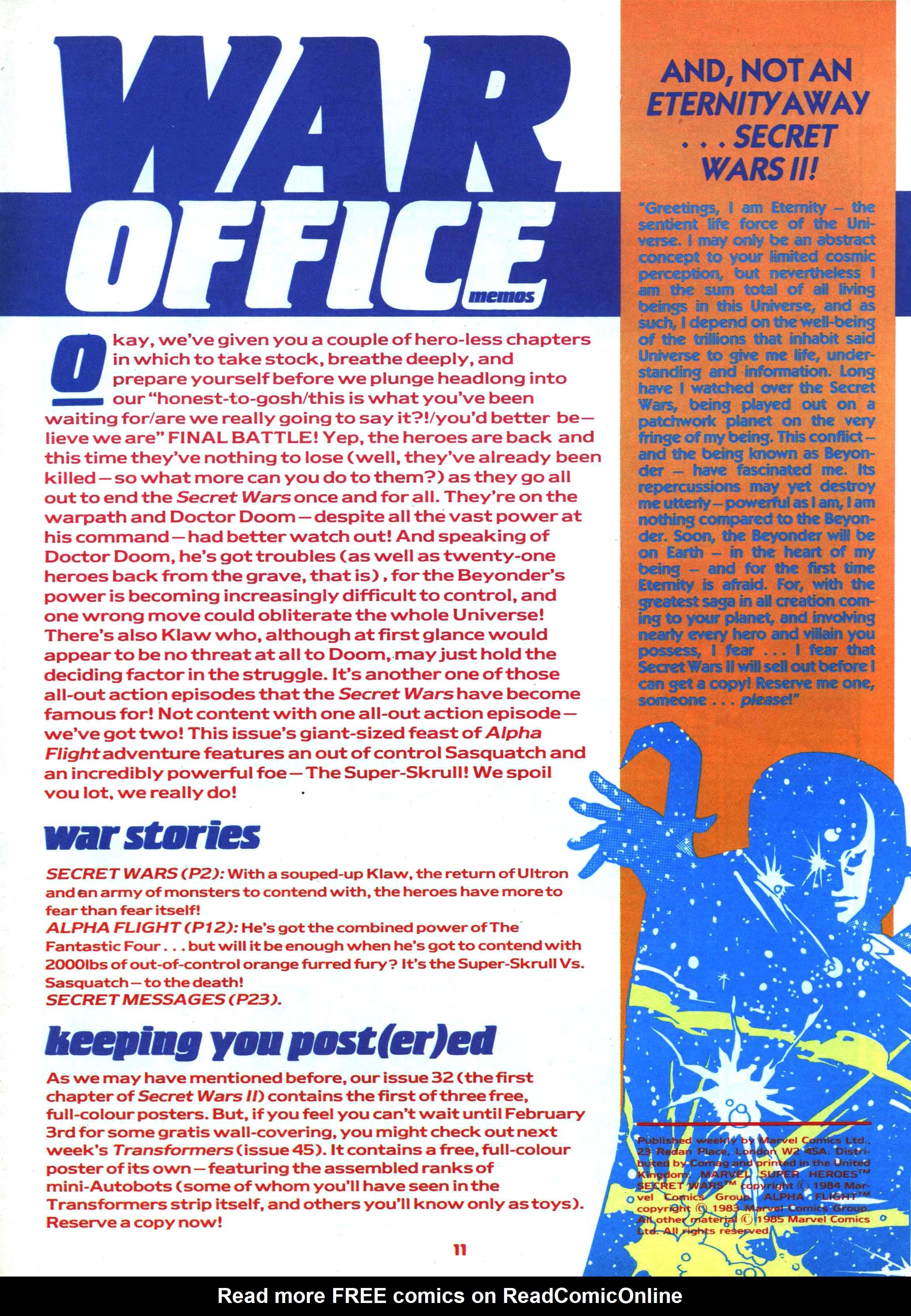 Read online Secret Wars (1985) comic -  Issue #29 - 10
