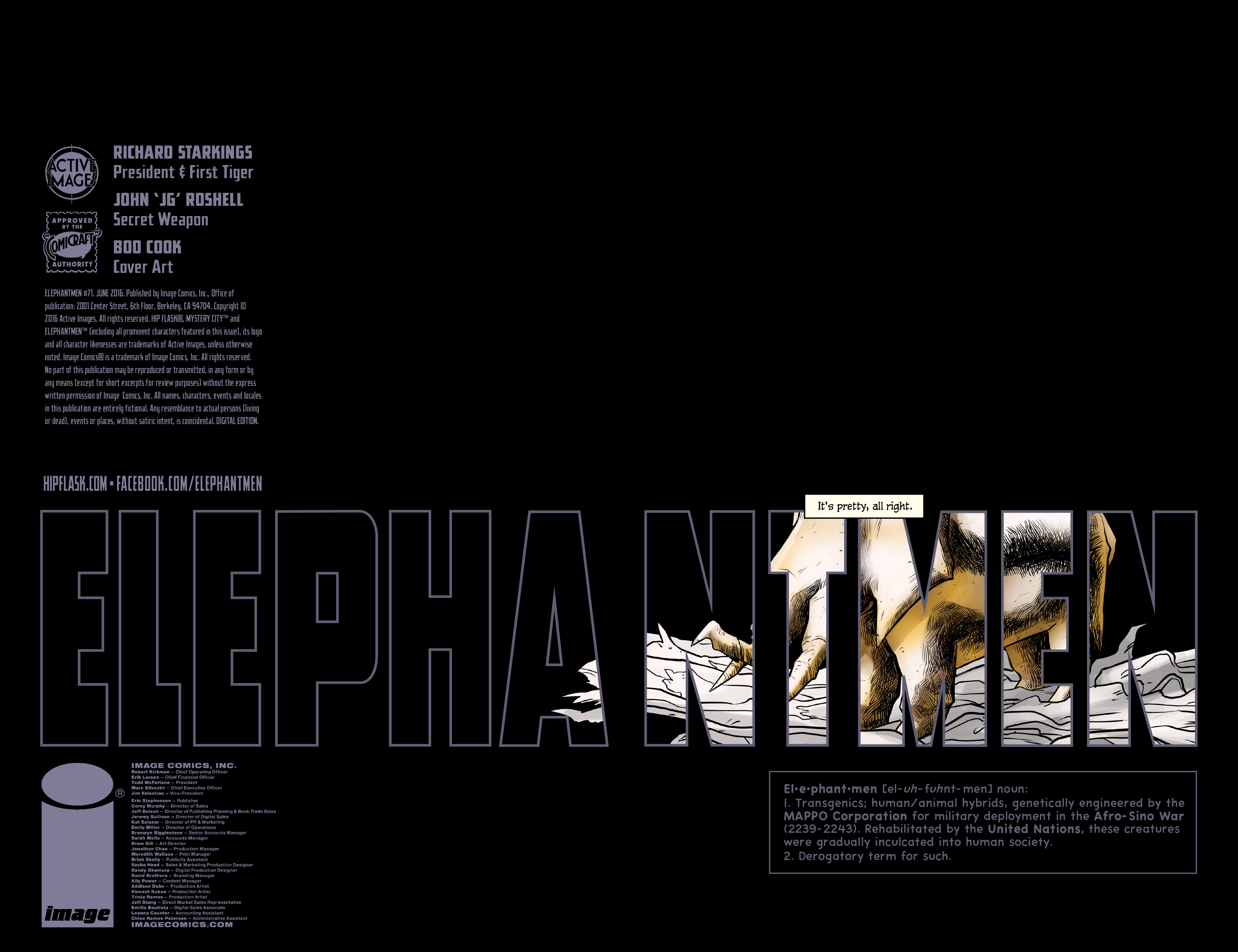 Read online Elephantmen comic -  Issue #71 - 2