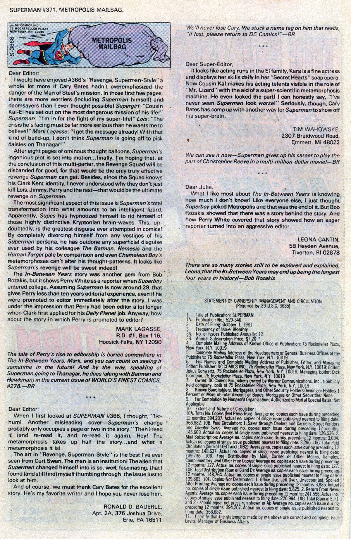 Read online Superman (1939) comic -  Issue #371 - 19