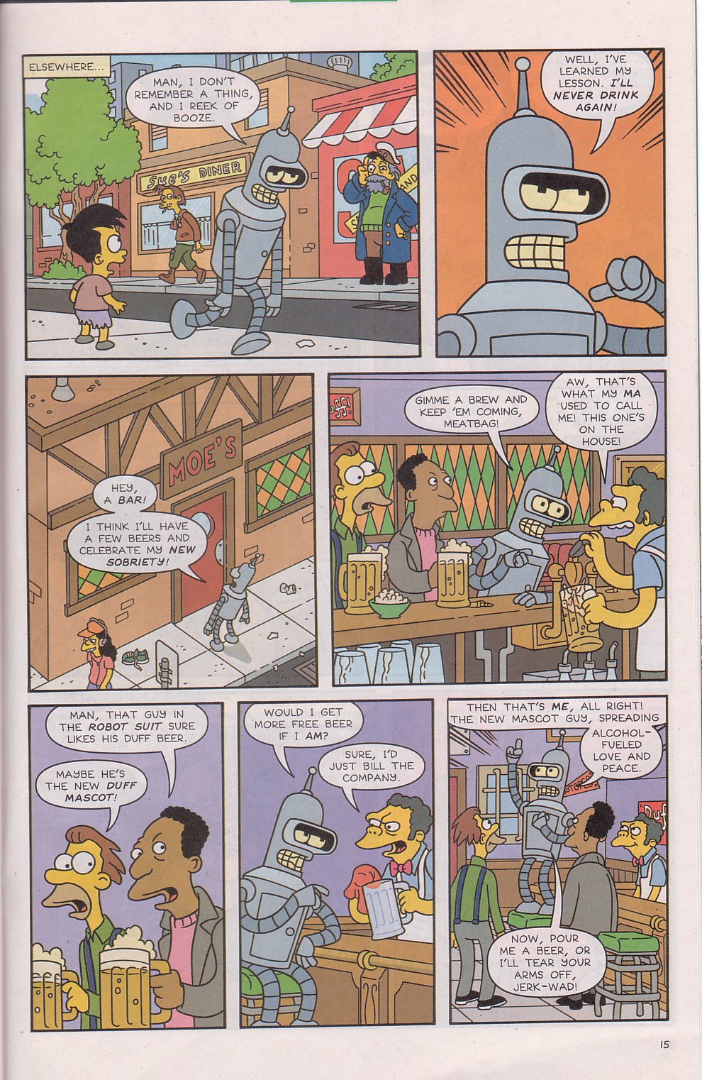 The Futurama/Simpsons Infinitely Secret Crossover Crisis issue 1 - Page 17
