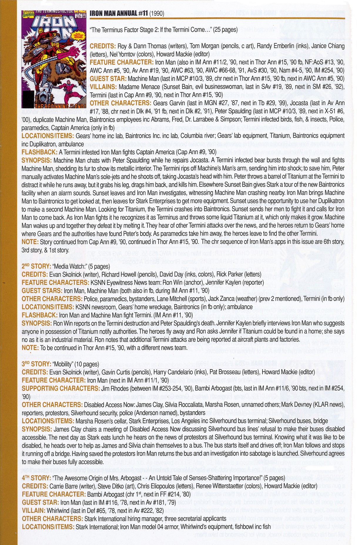 Read online Official Index to the Marvel Universe comic -  Issue #7 - 42