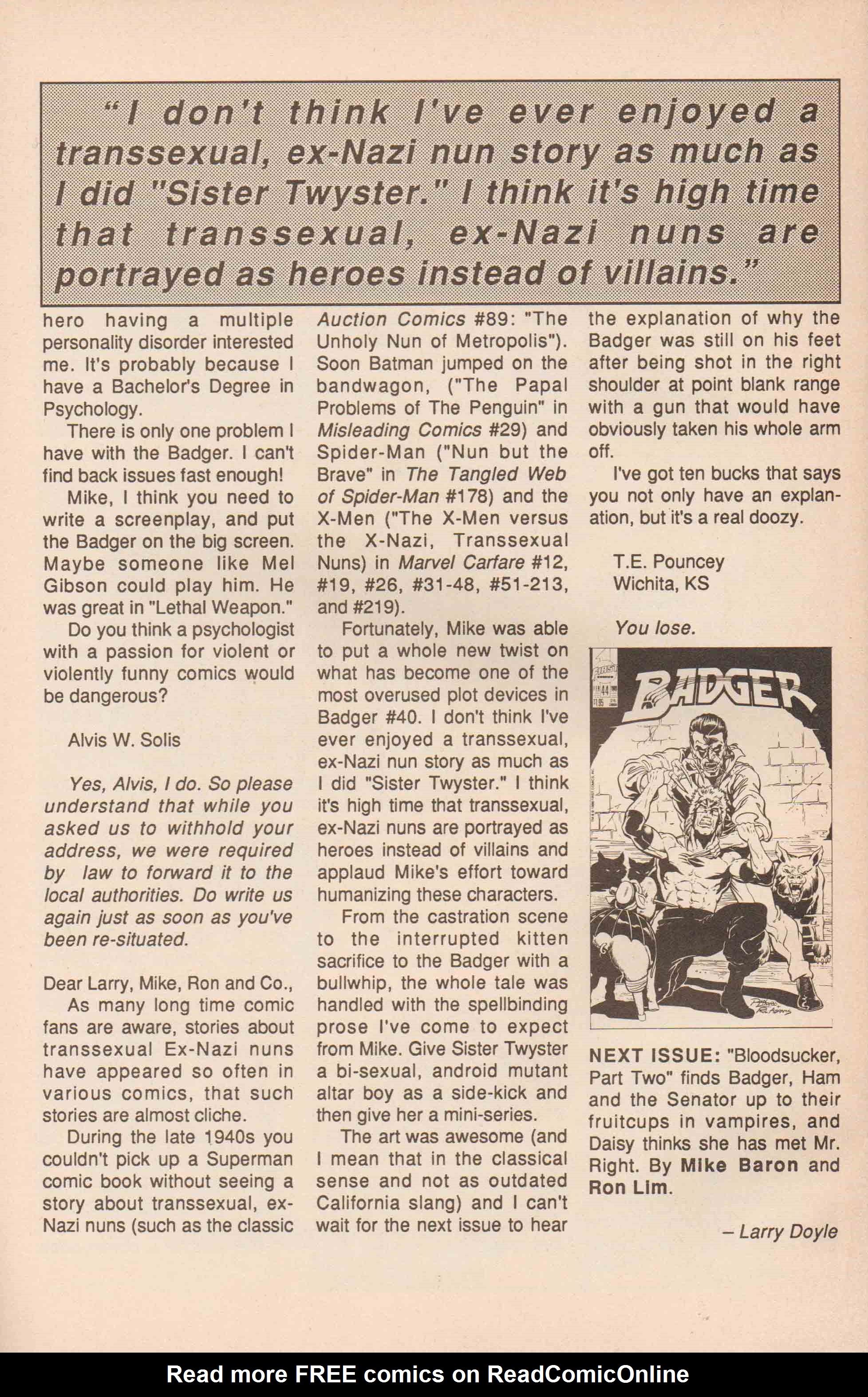 Read online The Badger comic -  Issue #43 - 34