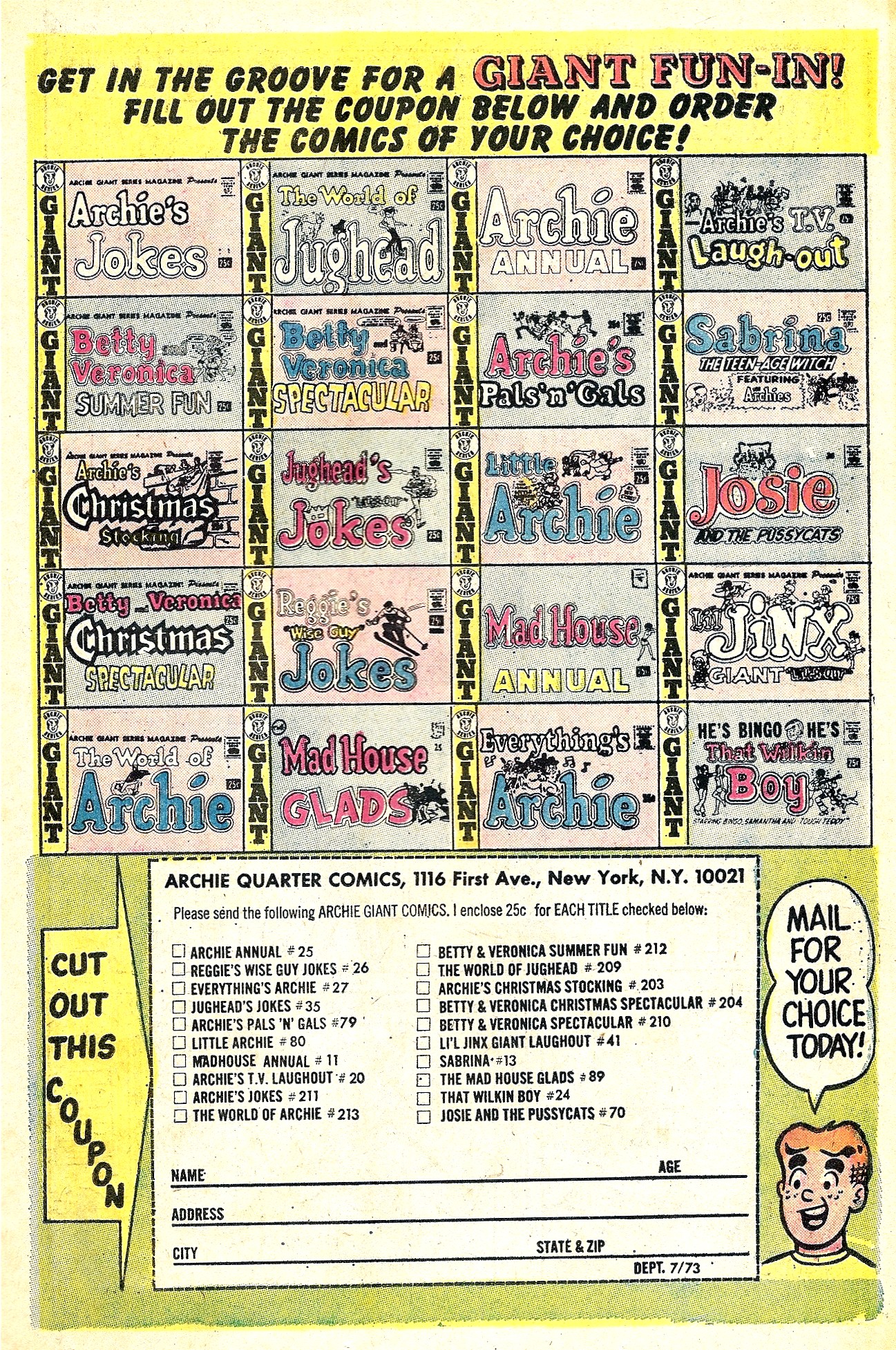 Read online Jughead's Jokes comic -  Issue #34 - 23