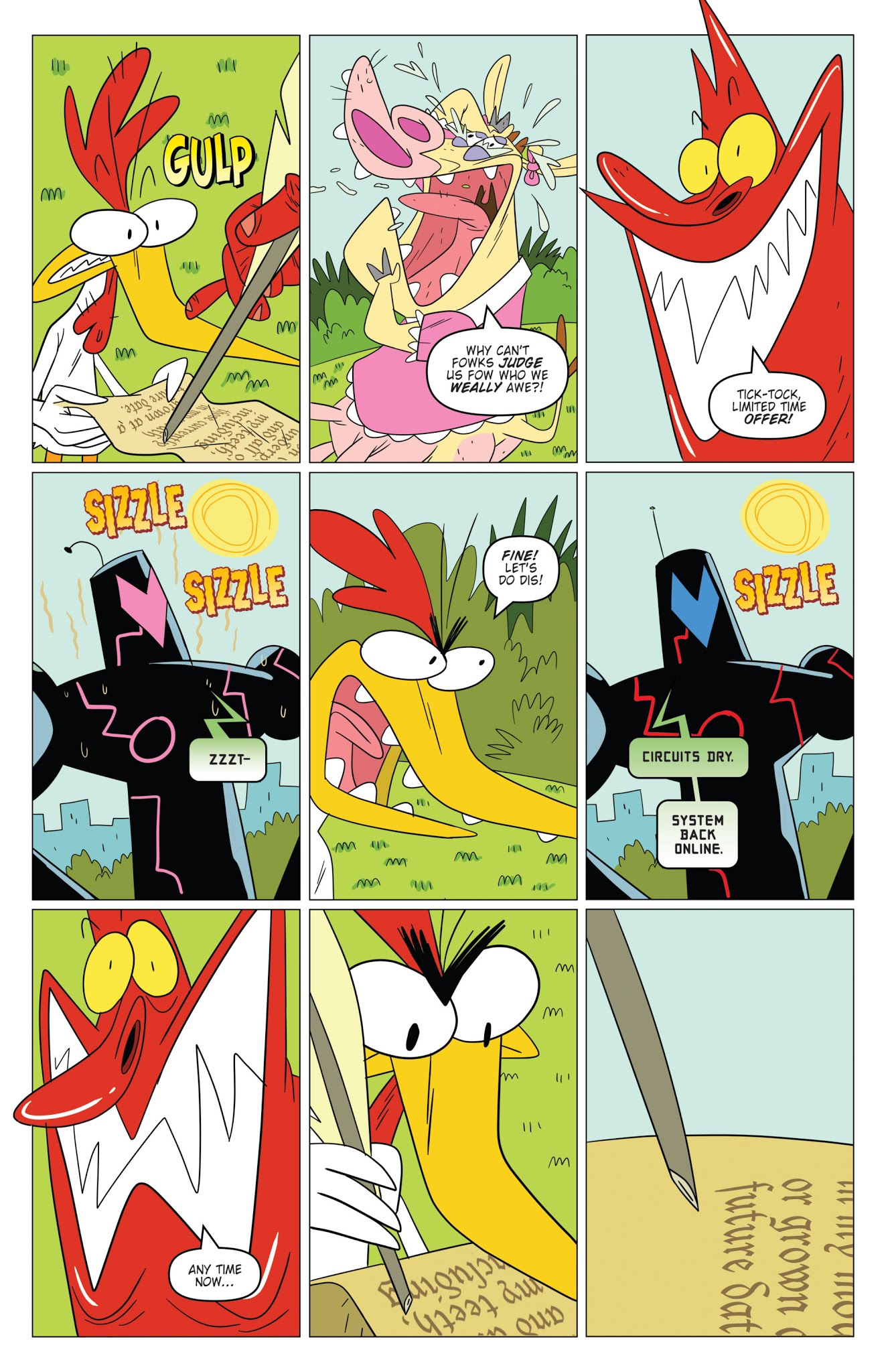 Read online Super Secret Crisis War!  Cow and Chicken comic -  Issue # Full - 17