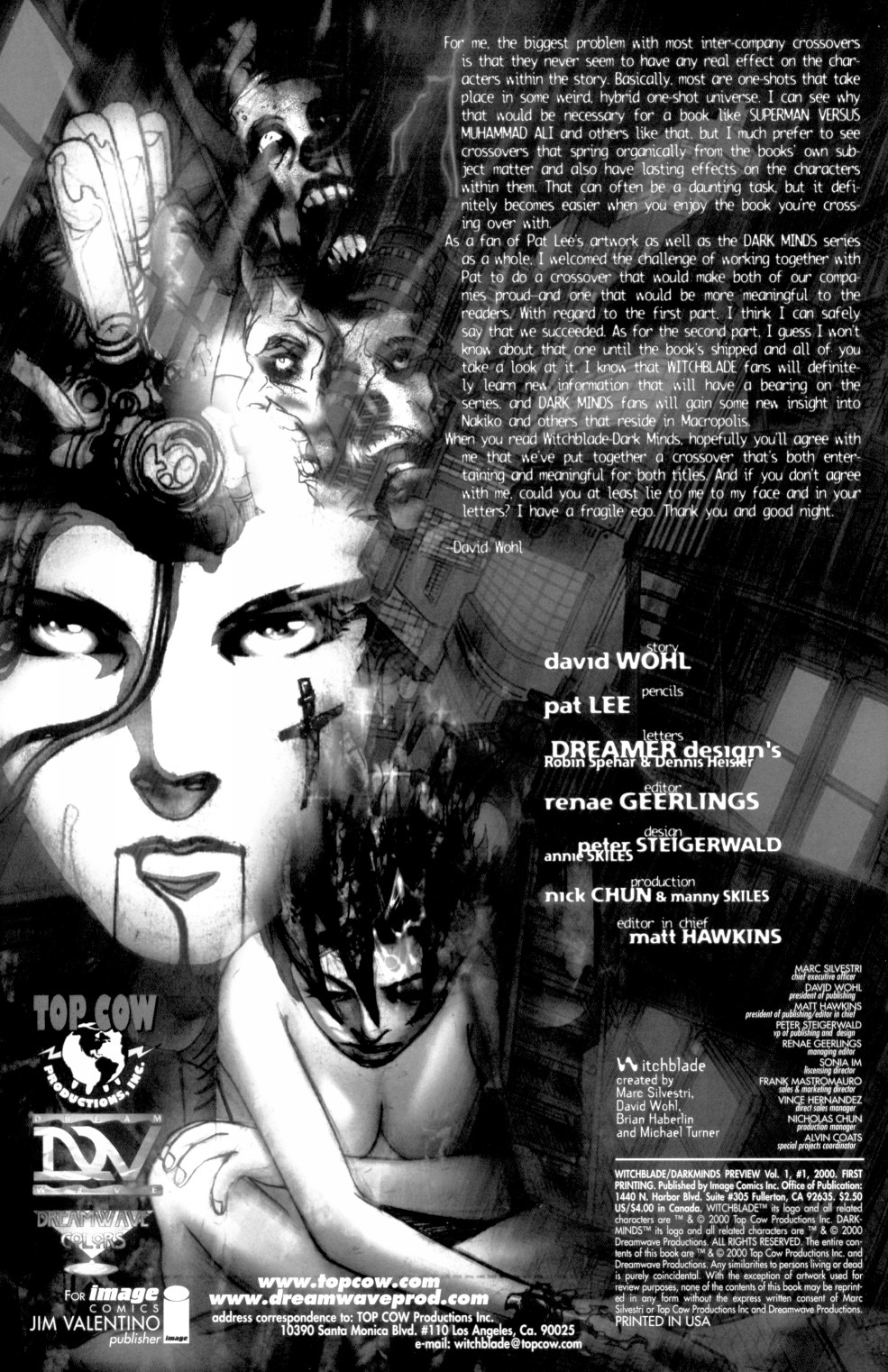 Read online Witchblade/Darkminds: The Return of Paradox comic -  Issue # _Preview - 2