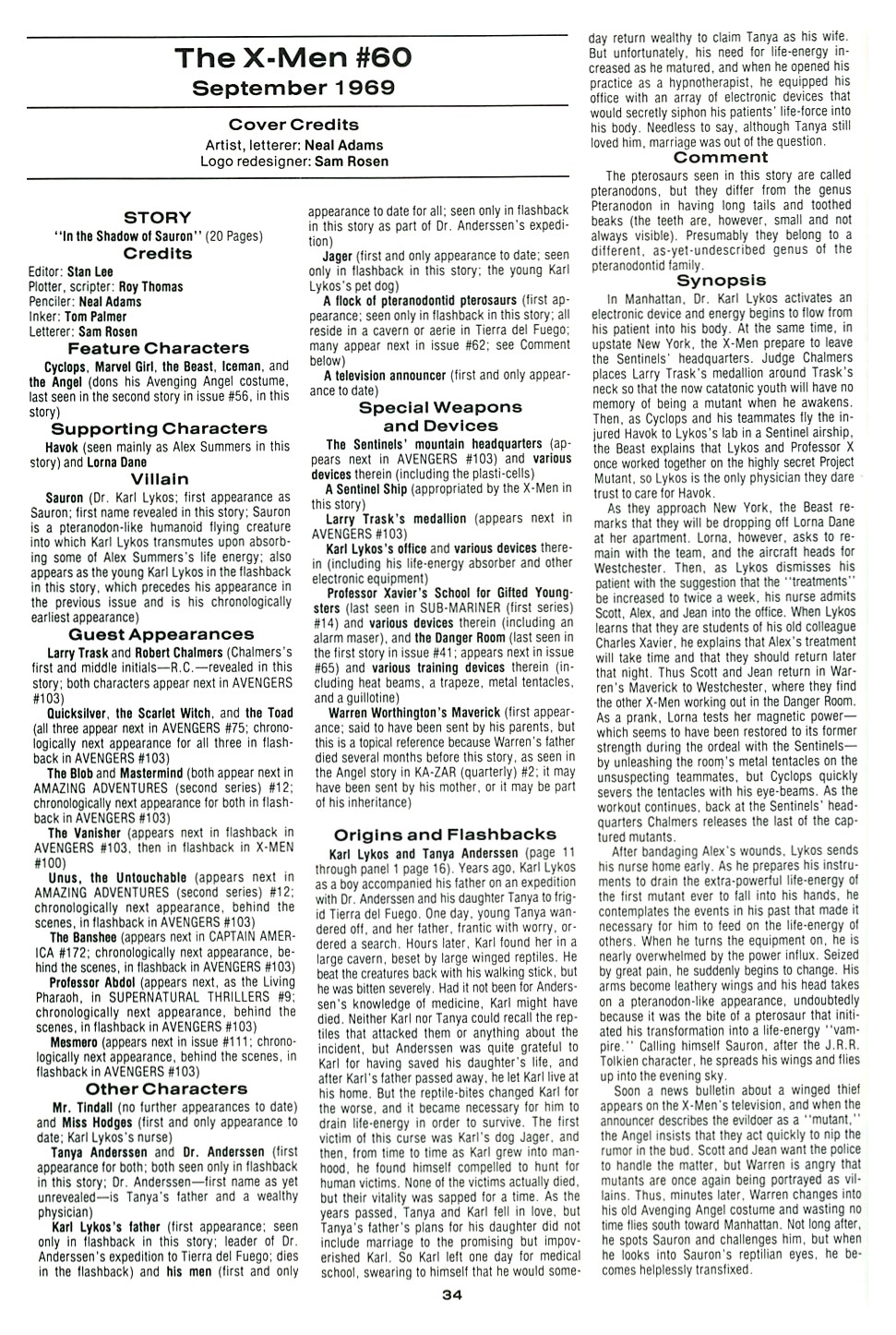 Read online The Official Marvel Index To The X-Men comic -  Issue #3 - 36