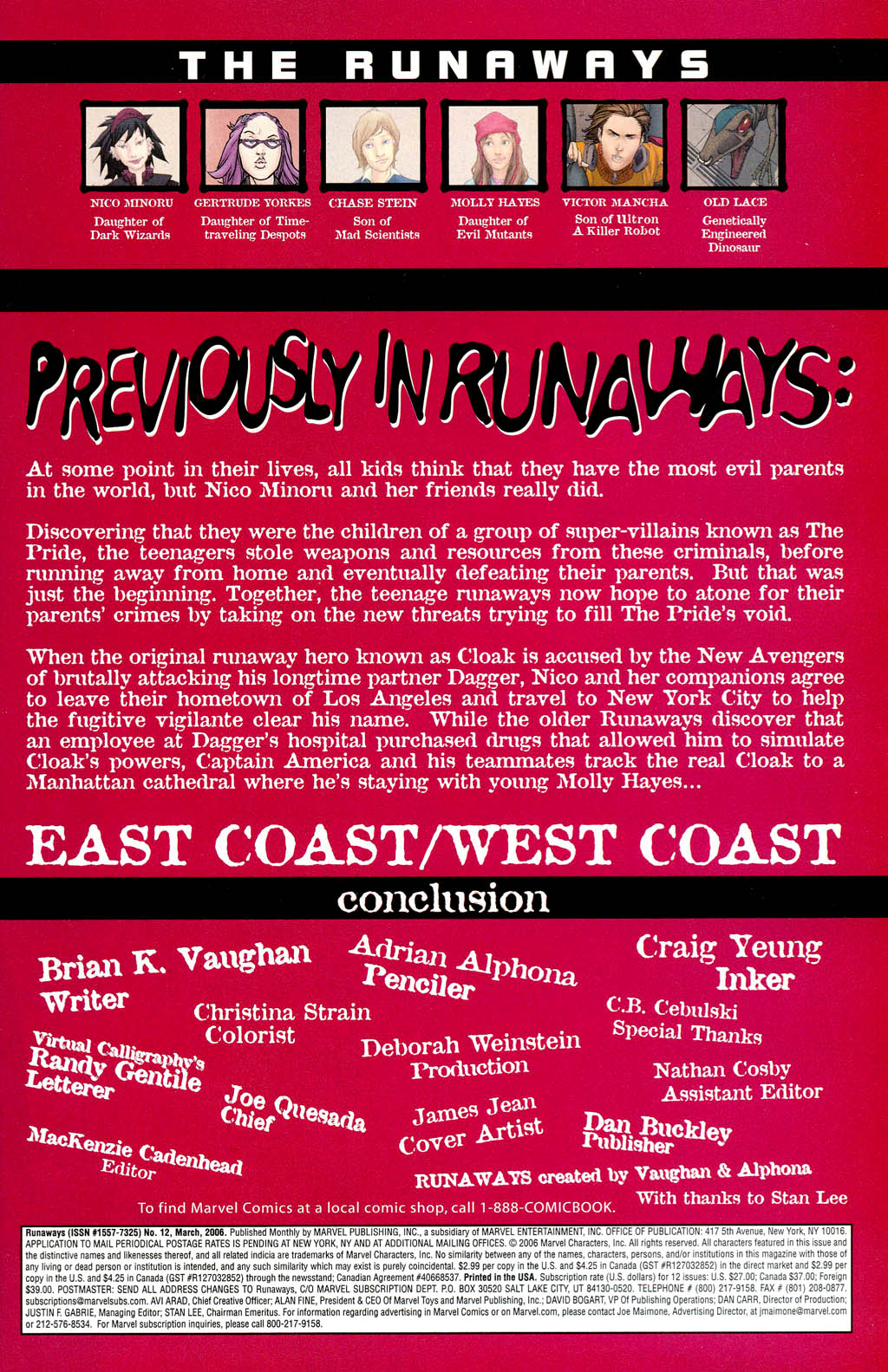Read online Runaways (2005) comic -  Issue #12 - 2