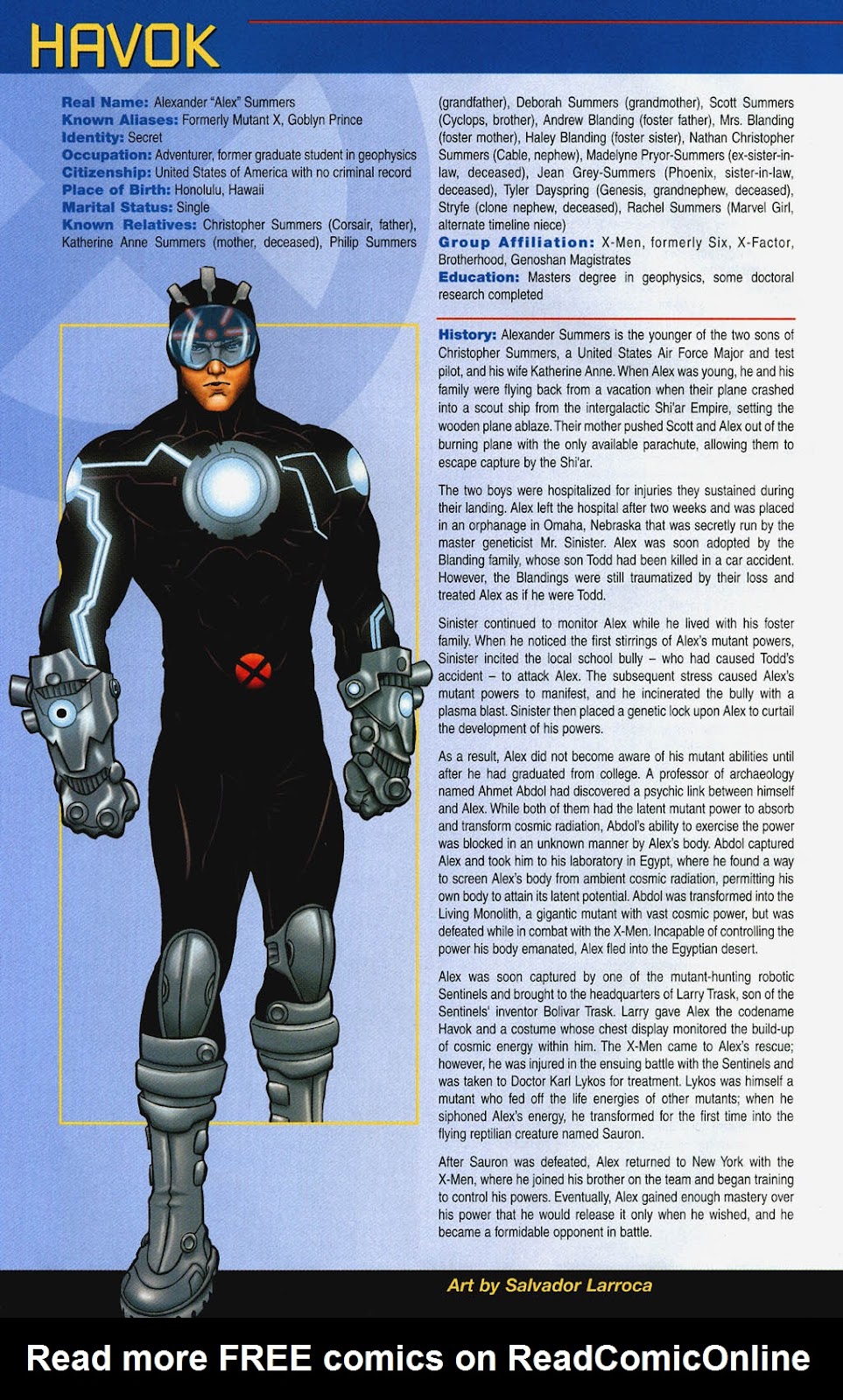 Official Handbook of the Marvel Universe: X-Men 2004 issue Full - Page 13