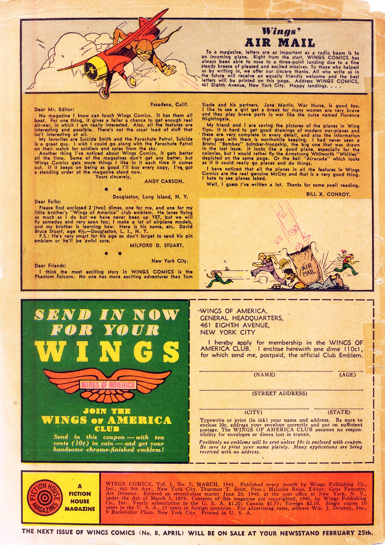 Read online Wings Comics comic -  Issue #8 - 2
