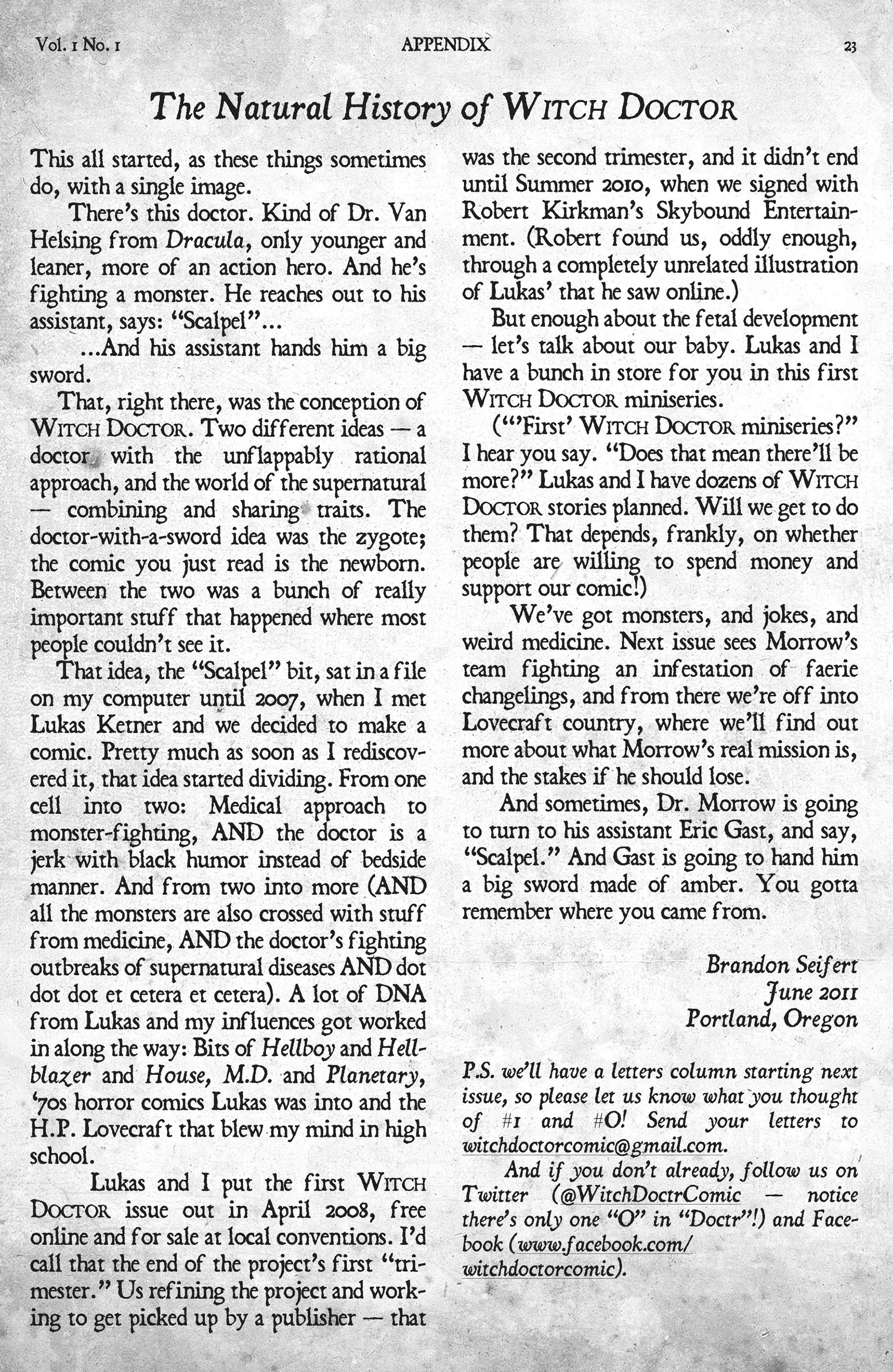 Read online Witch Doctor comic -  Issue # Full - 52