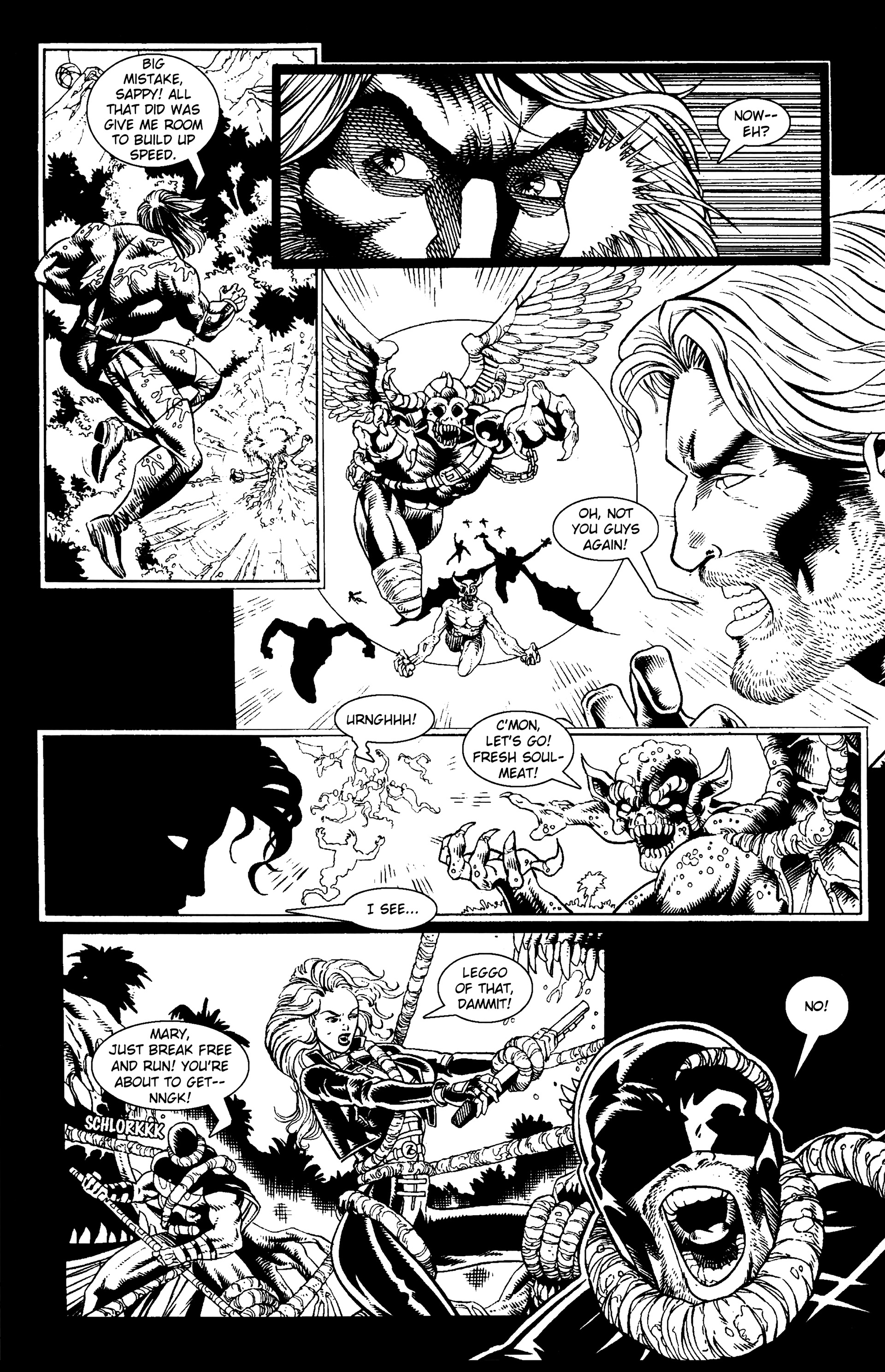 Read online Warrior Nun: Black & White comic -  Issue #11 - 19