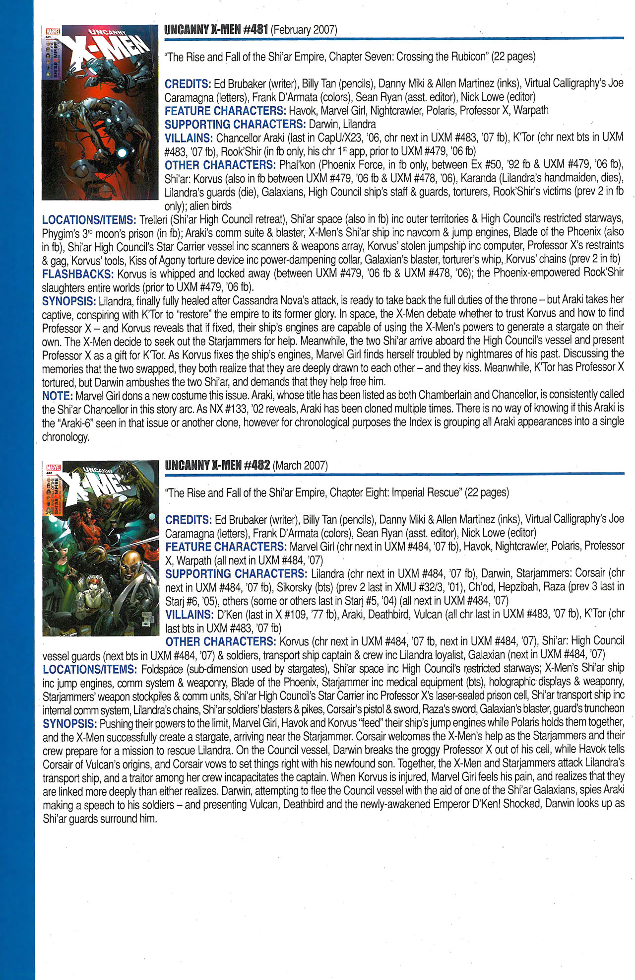 Read online Official Index to the Marvel Universe comic -  Issue #12 - 62