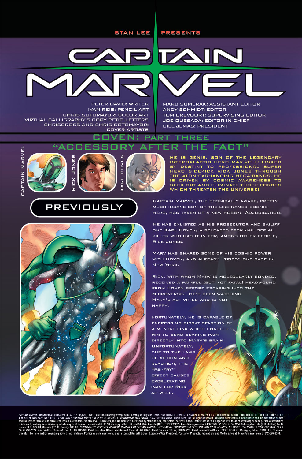 Read online Captain Marvel (2002) comic -  Issue #11 - 2