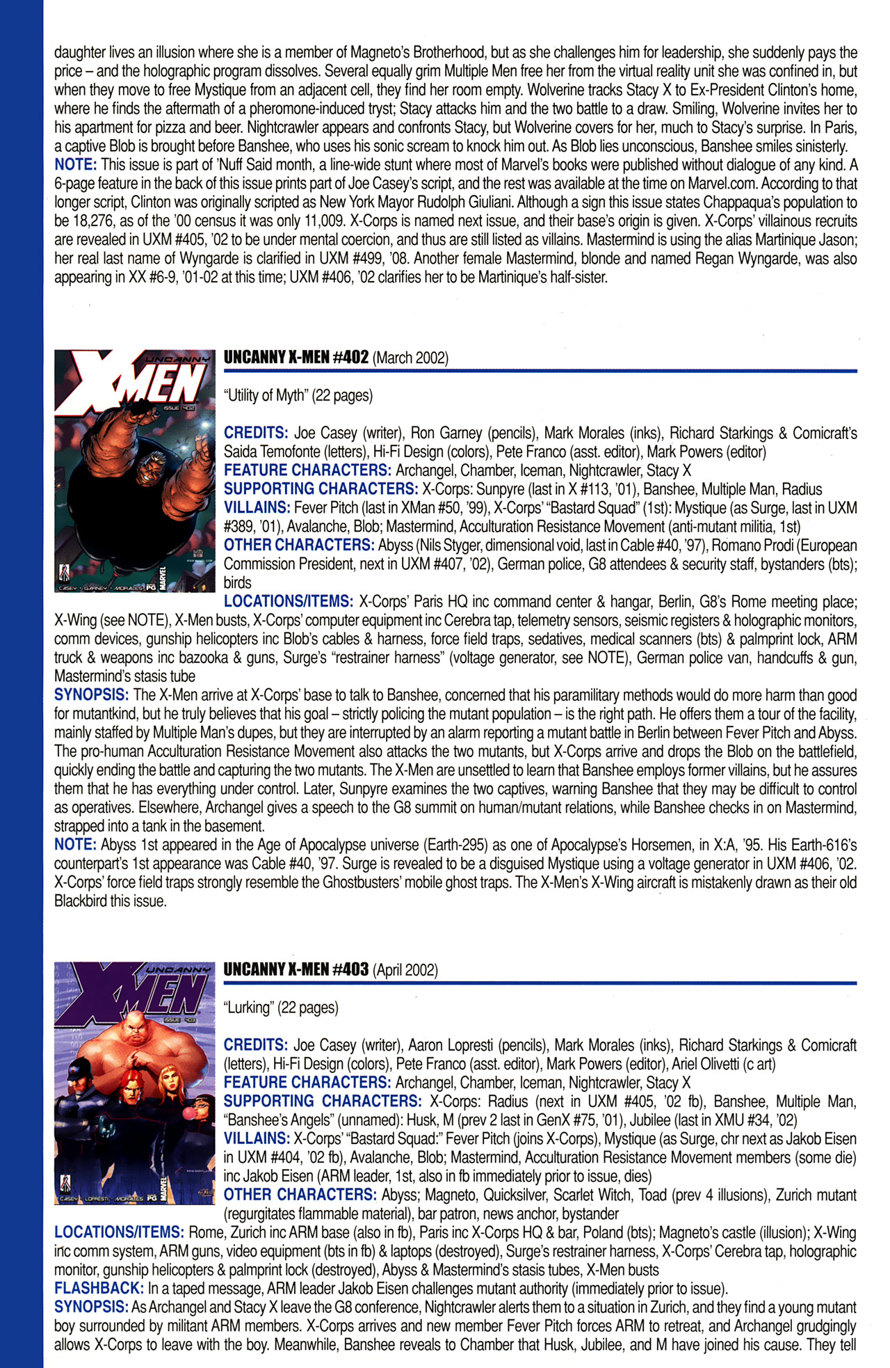 Read online Official Index to the Marvel Universe comic -  Issue #10 - 62