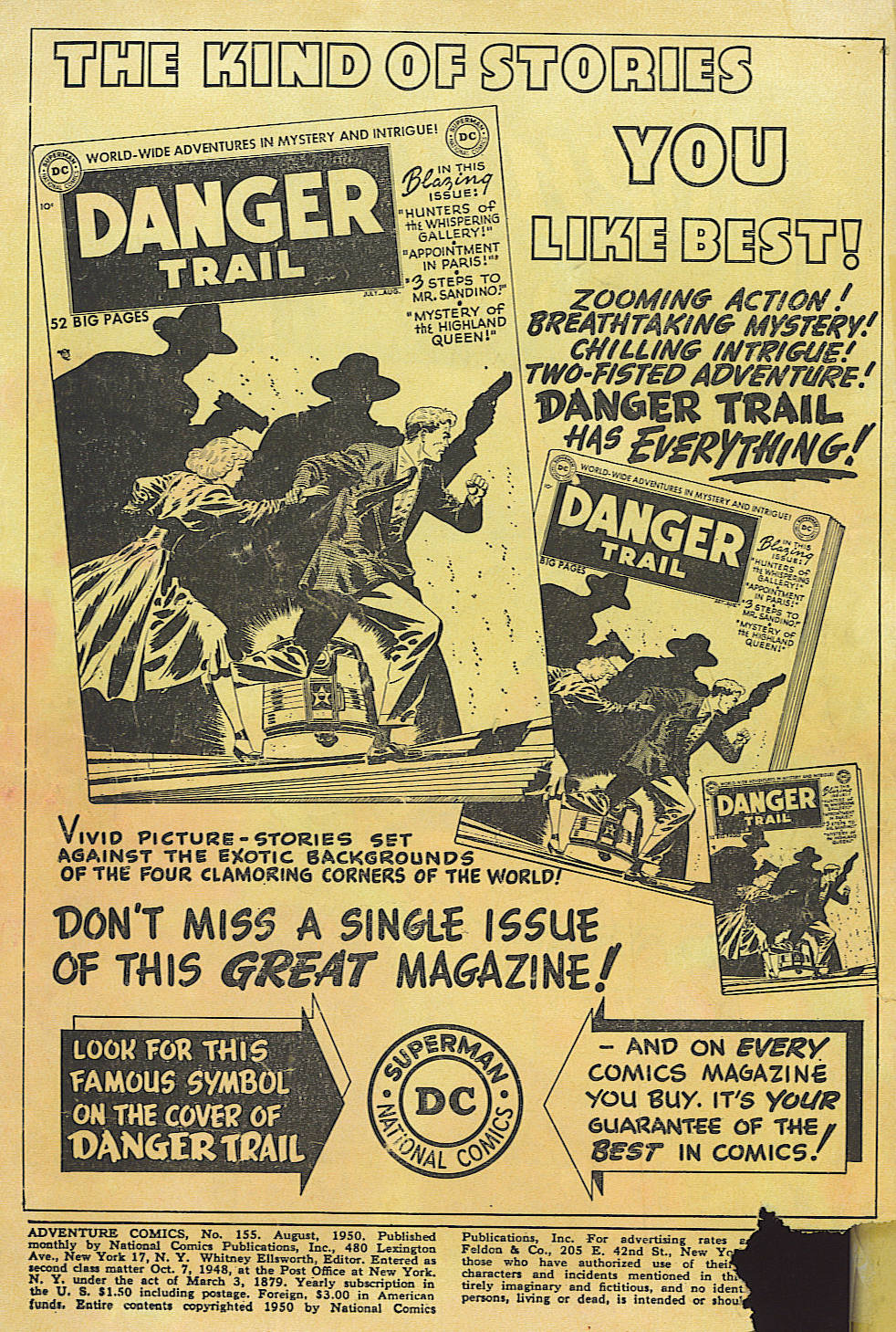 Read online Adventure Comics (1938) comic -  Issue #155 - 2