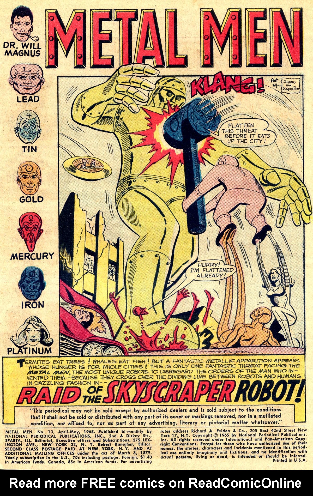 Read online Metal Men (1963) comic -  Issue #13 - 3