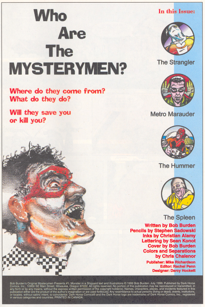 Read online Bob Burden's Original Mysterymen Comics comic -  Issue #1 - 2