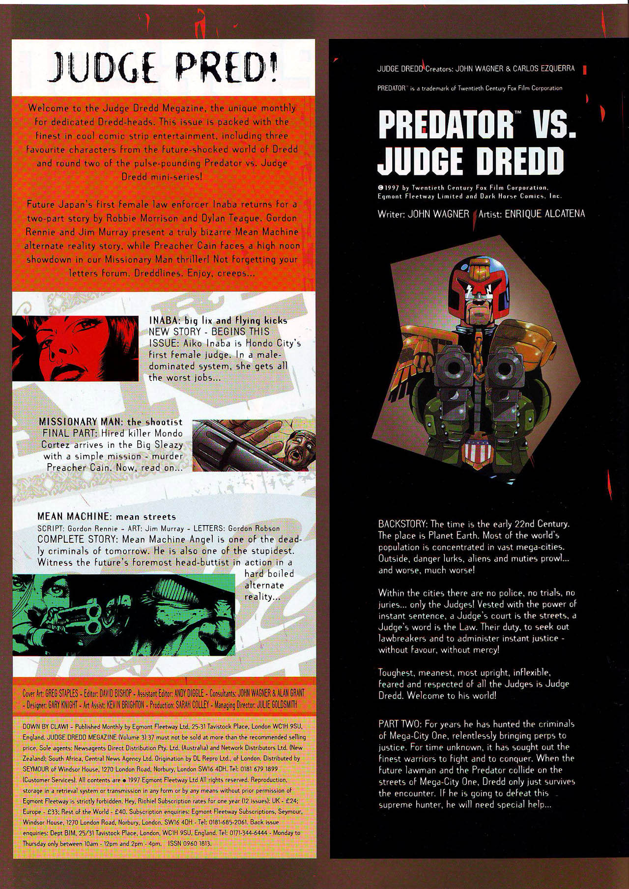 Read online Judge Dredd Megazine (vol. 3) comic -  Issue #37 - 2