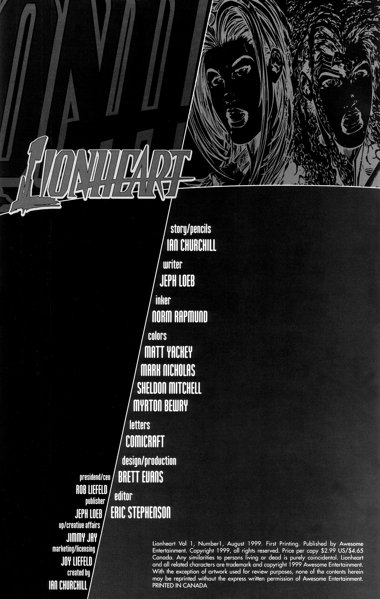 Read online Lionheart comic -  Issue #1 - 2