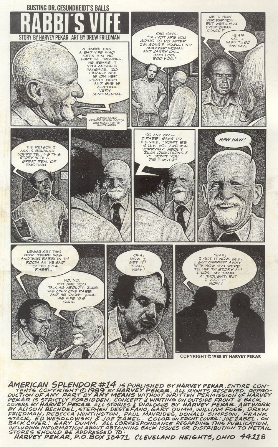 Read online American Splendor (1976) comic -  Issue #14 - 3
