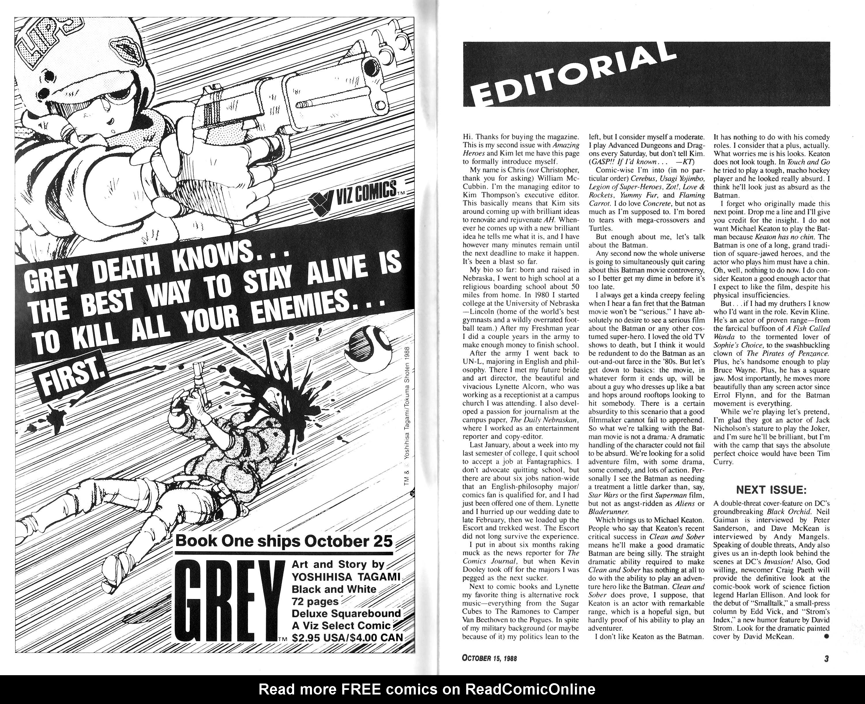 Read online Amazing Heroes comic -  Issue #151 - 2