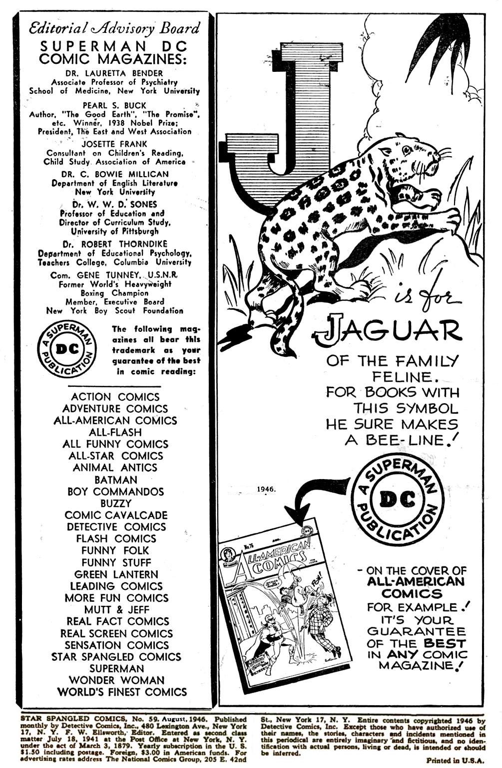 Read online Star Spangled Comics comic -  Issue #59 - 2