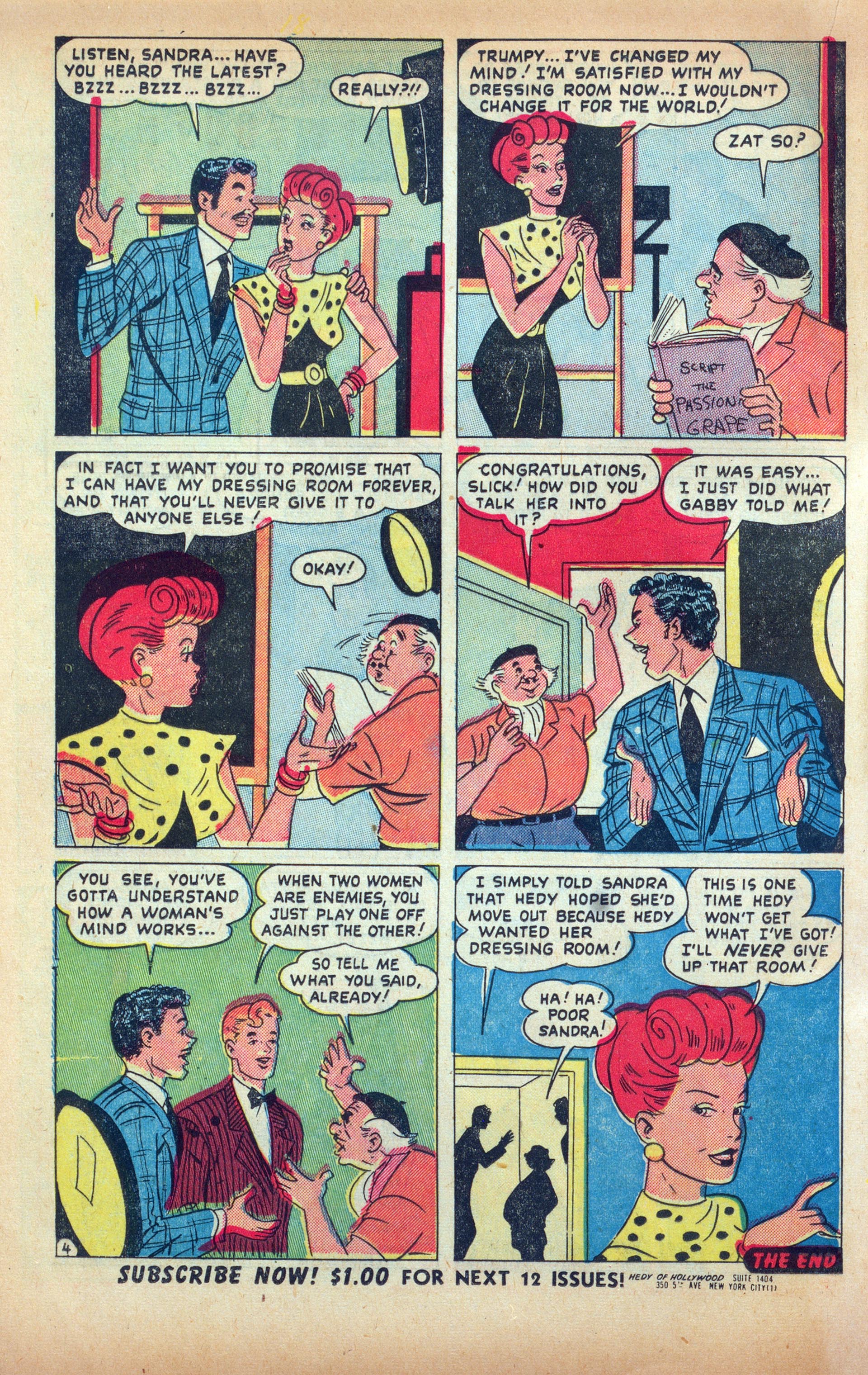 Read online Hedy Of Hollywood Comics comic -  Issue #42 - 20