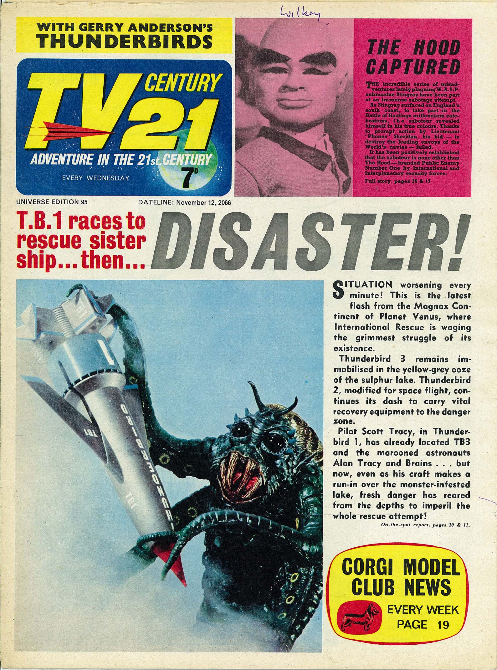 Read online TV Century 21 (TV 21) comic -  Issue #95 - 1