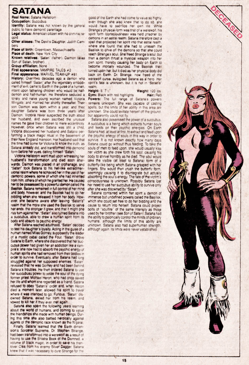 Read online The Official Handbook of the Marvel Universe comic -  Issue #14 - 16