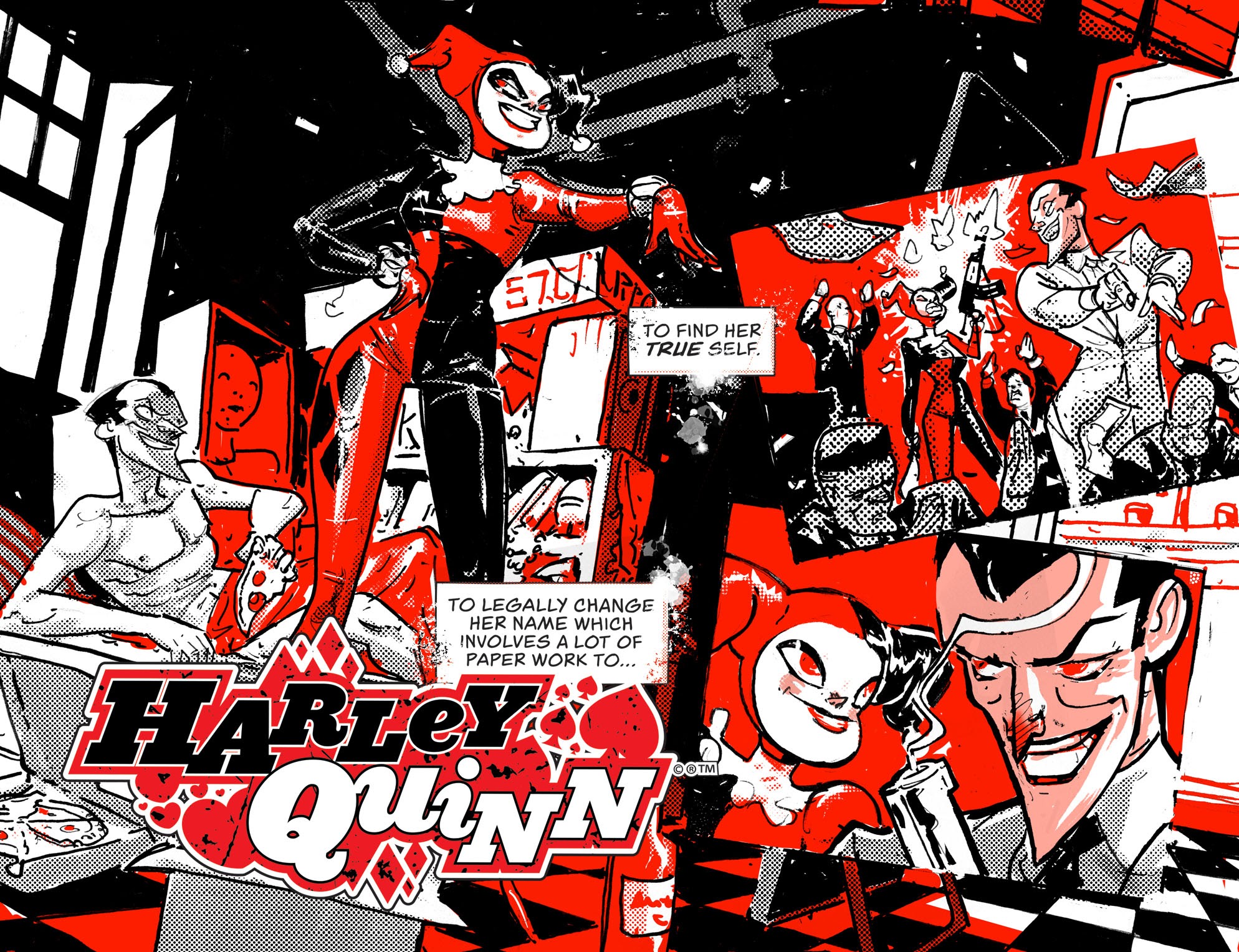 Read online Harley Quinn Black   White   Red comic -  Issue #5 - 9