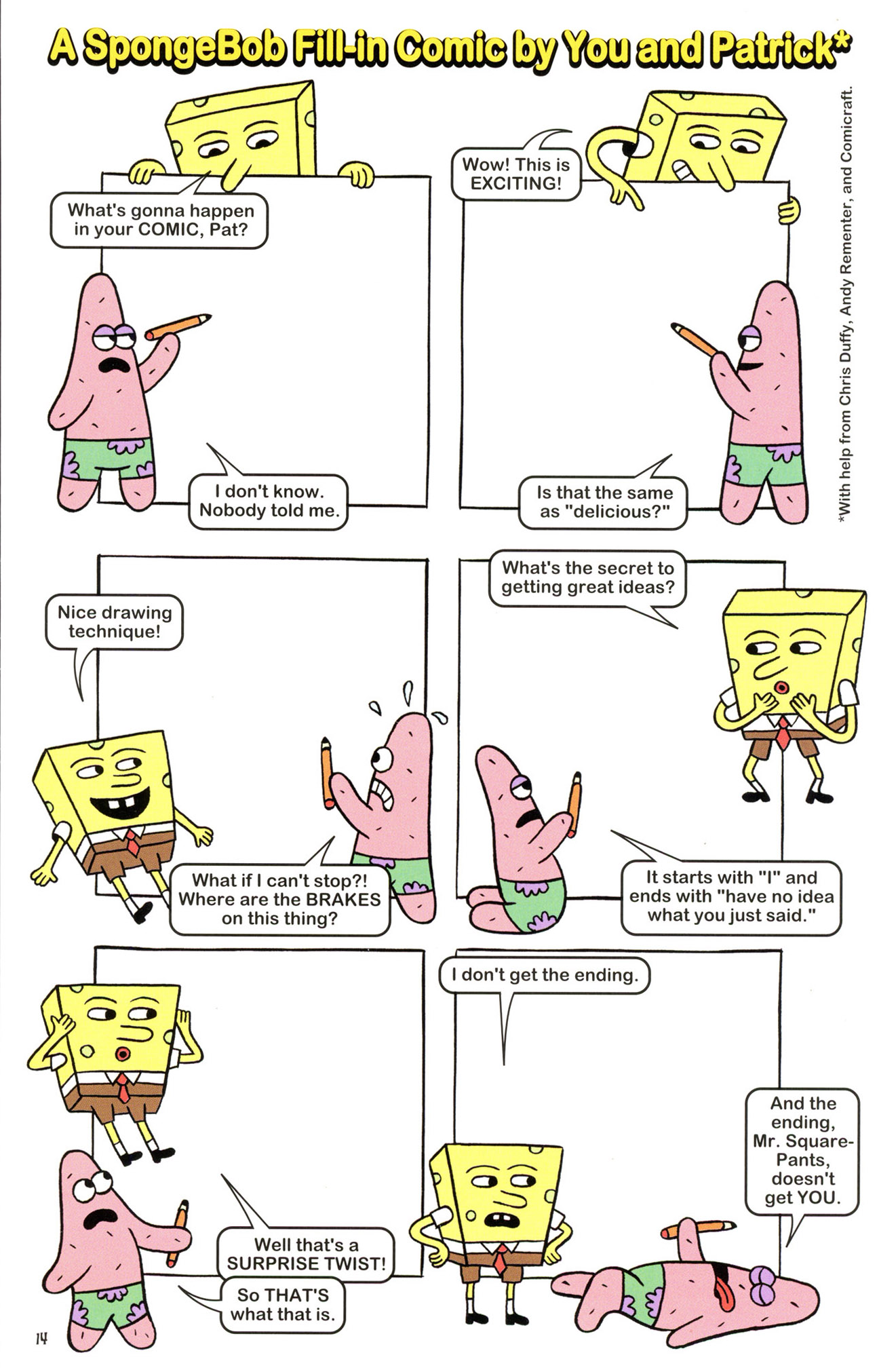 Read online Spongebob Freestyle Funnies comic -  Issue # FCBD 2013 - 16