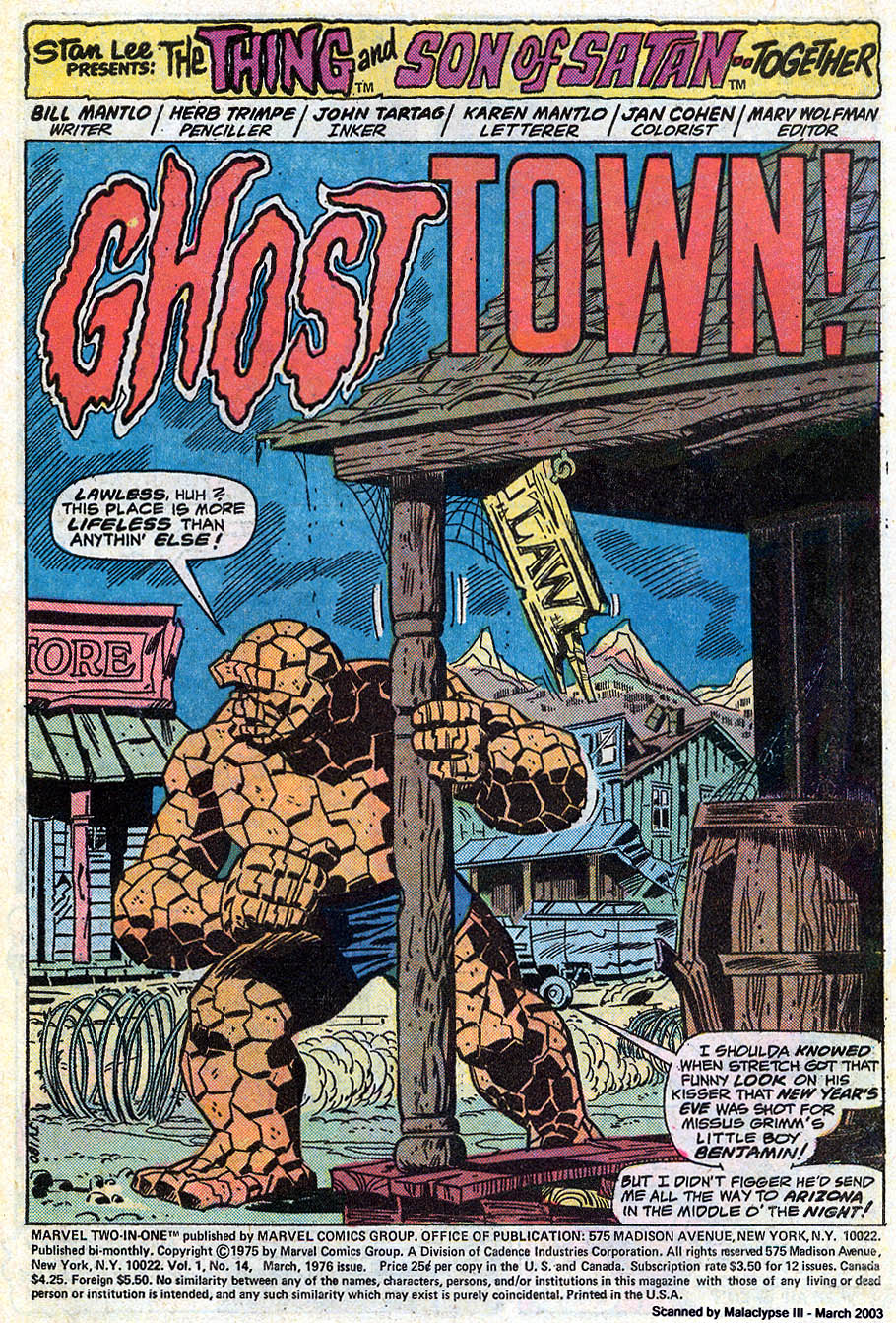 Marvel Two-In-One (1974) issue 14 - Page 2