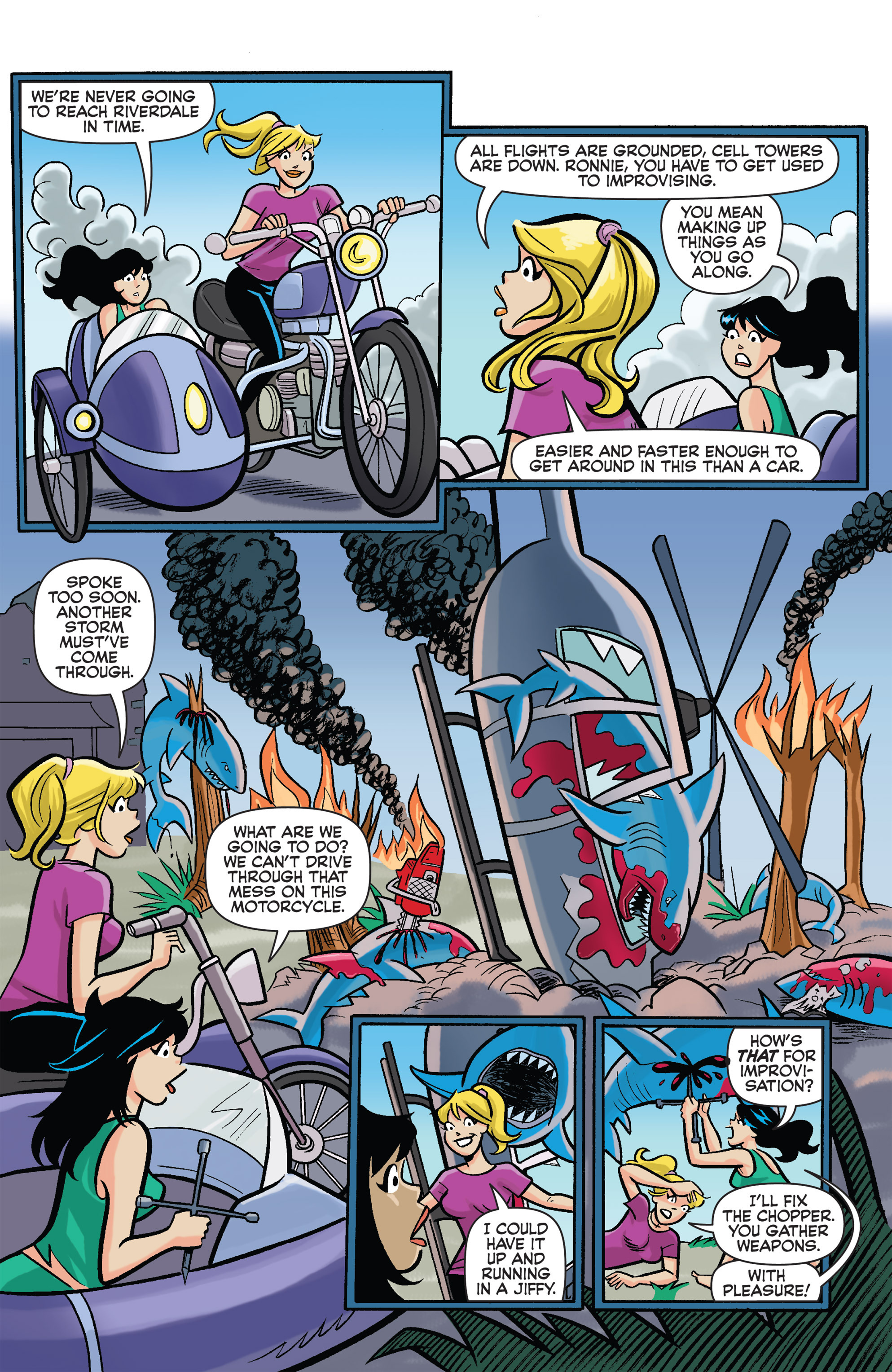 Read online Archie vs. Sharknado comic -  Issue #Archie vs. Sharknado Full - 16