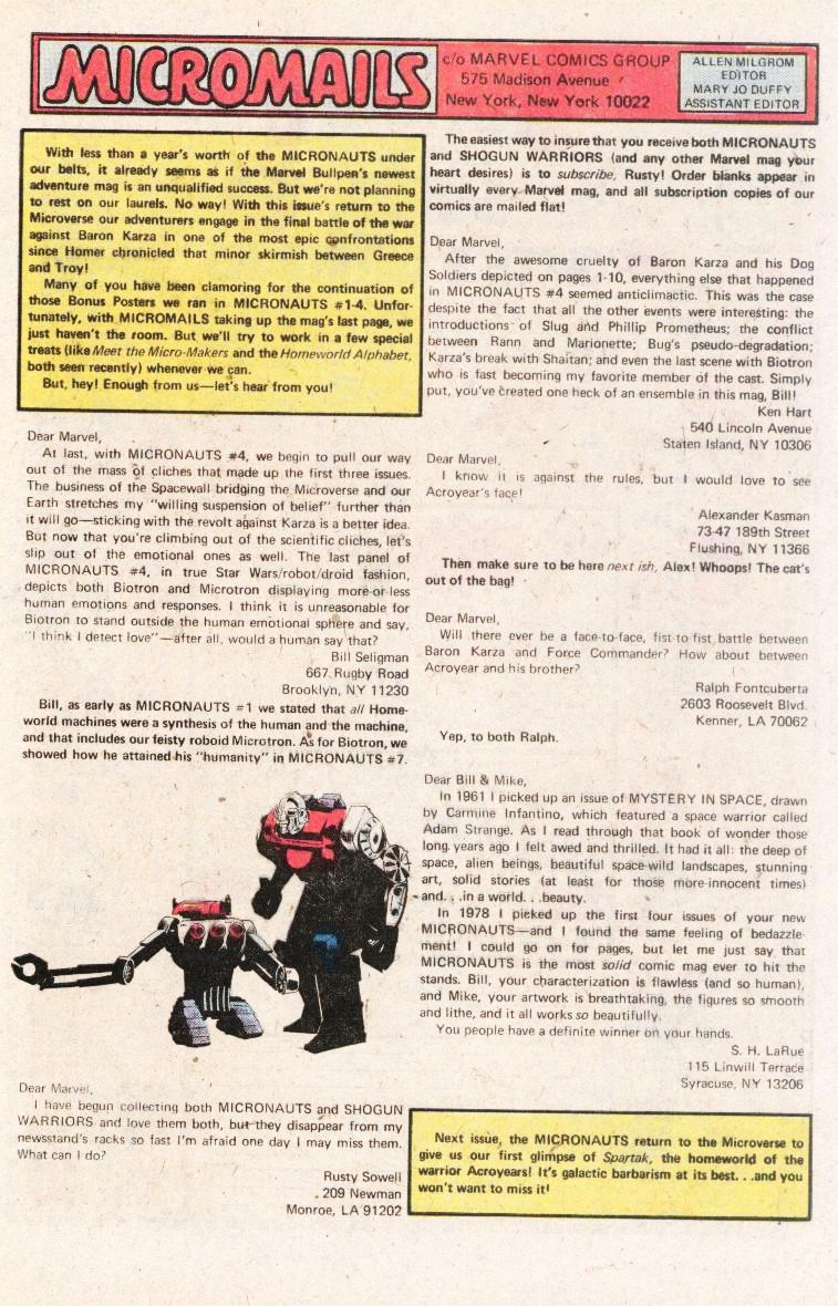 Read online Micronauts (1979) comic -  Issue #8 - 19