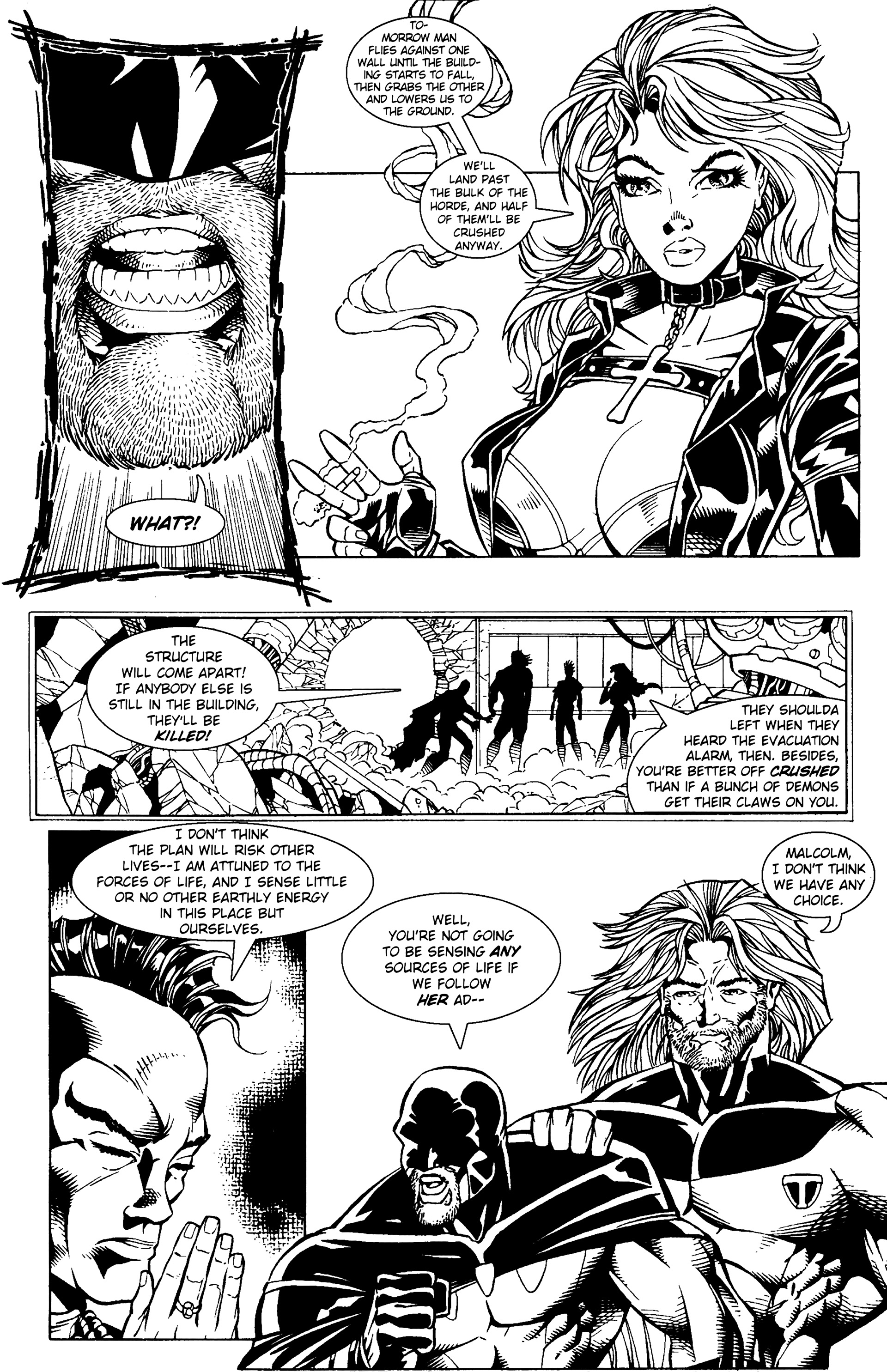 Read online Warrior Nun: Black & White comic -  Issue #11 - 6