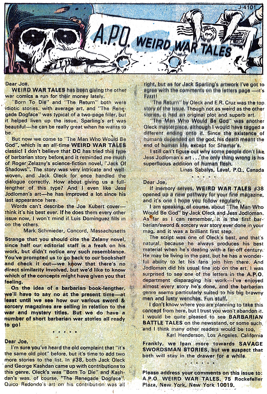Read online Weird War Tales (1971) comic -  Issue #43 - 12