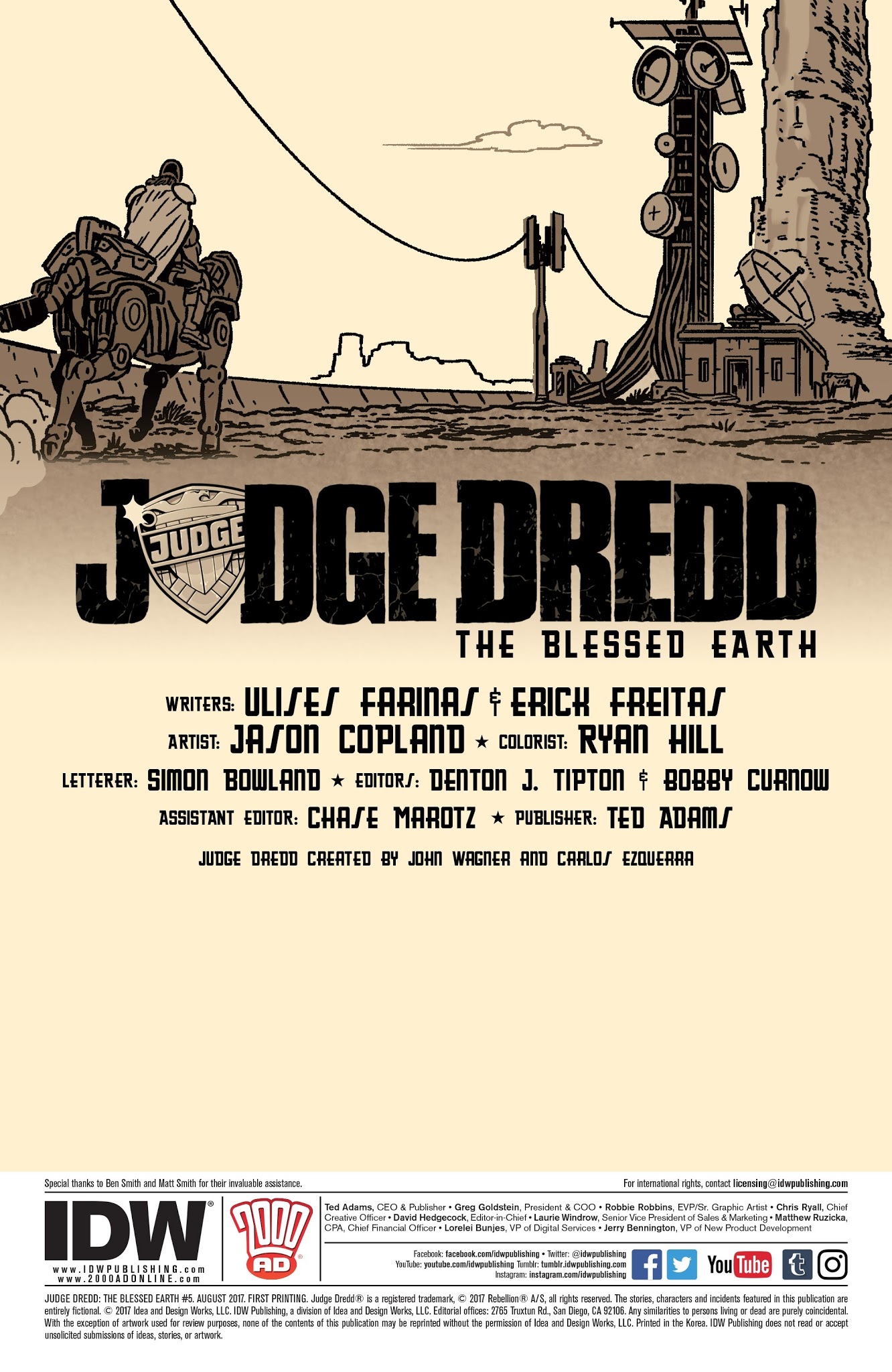 Read online Judge Dredd: The Blessed Earth comic -  Issue #5 - 2