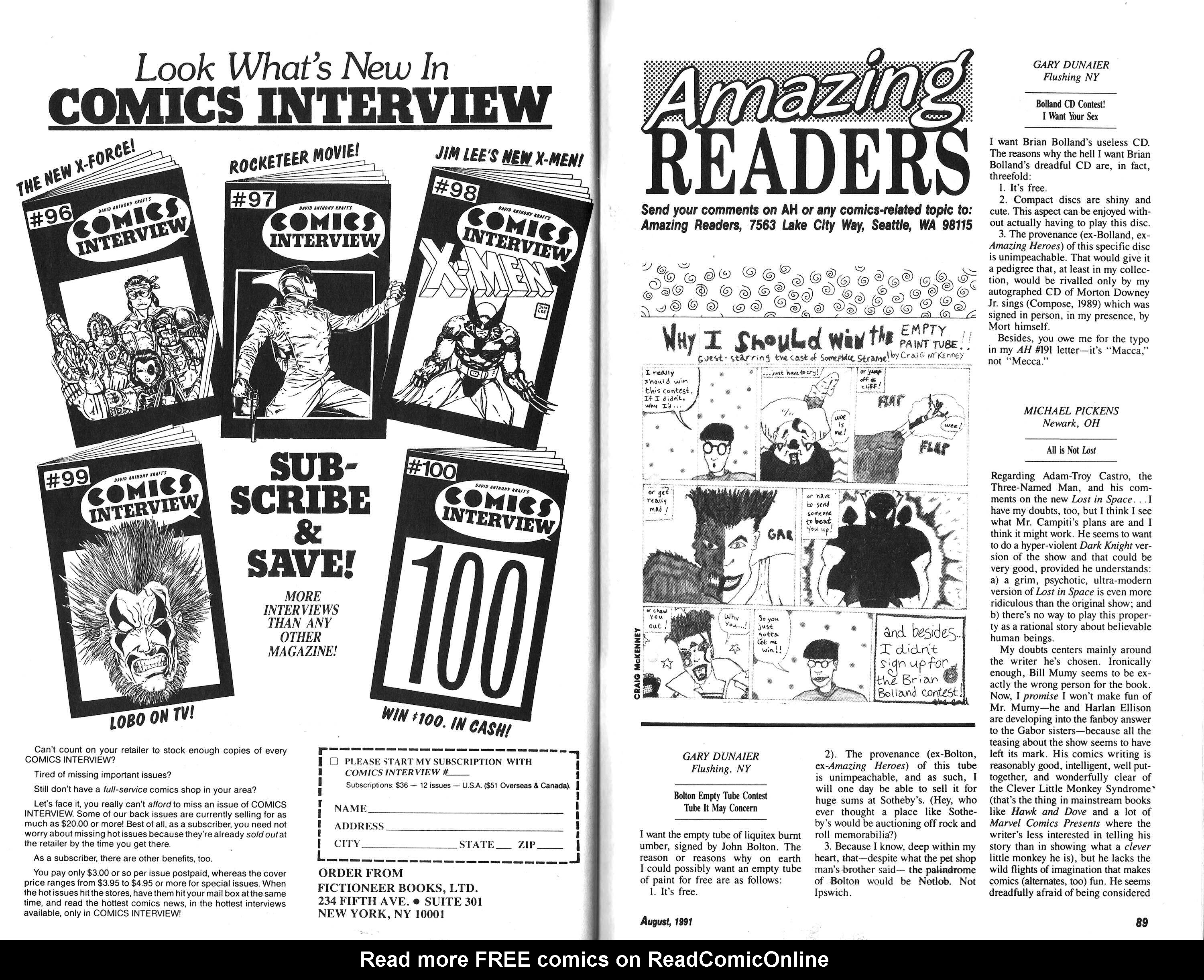 Read online Amazing Heroes comic -  Issue #193 - 45