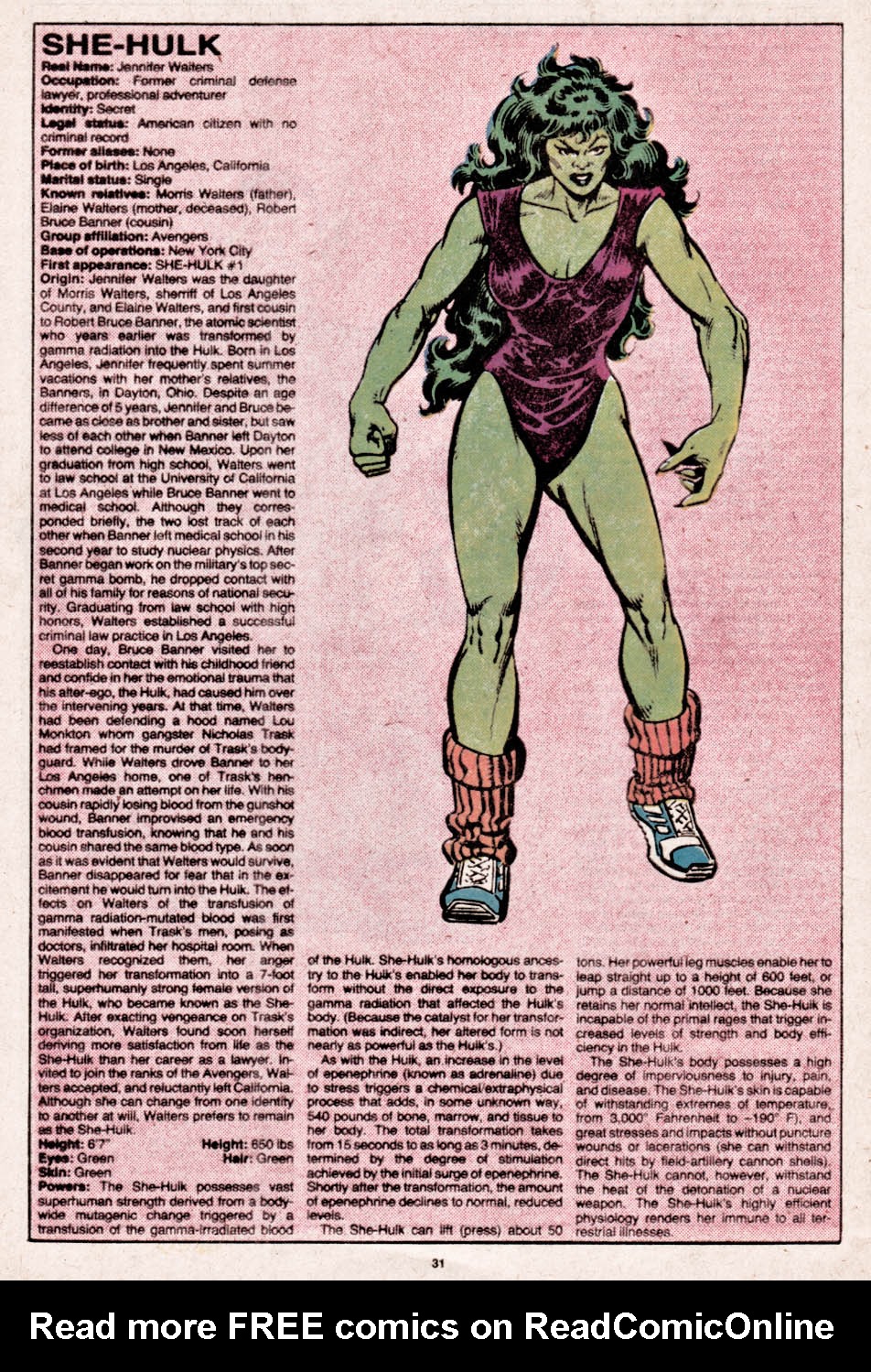 Read online The Official Handbook of the Marvel Universe comic -  Issue #9 - 31